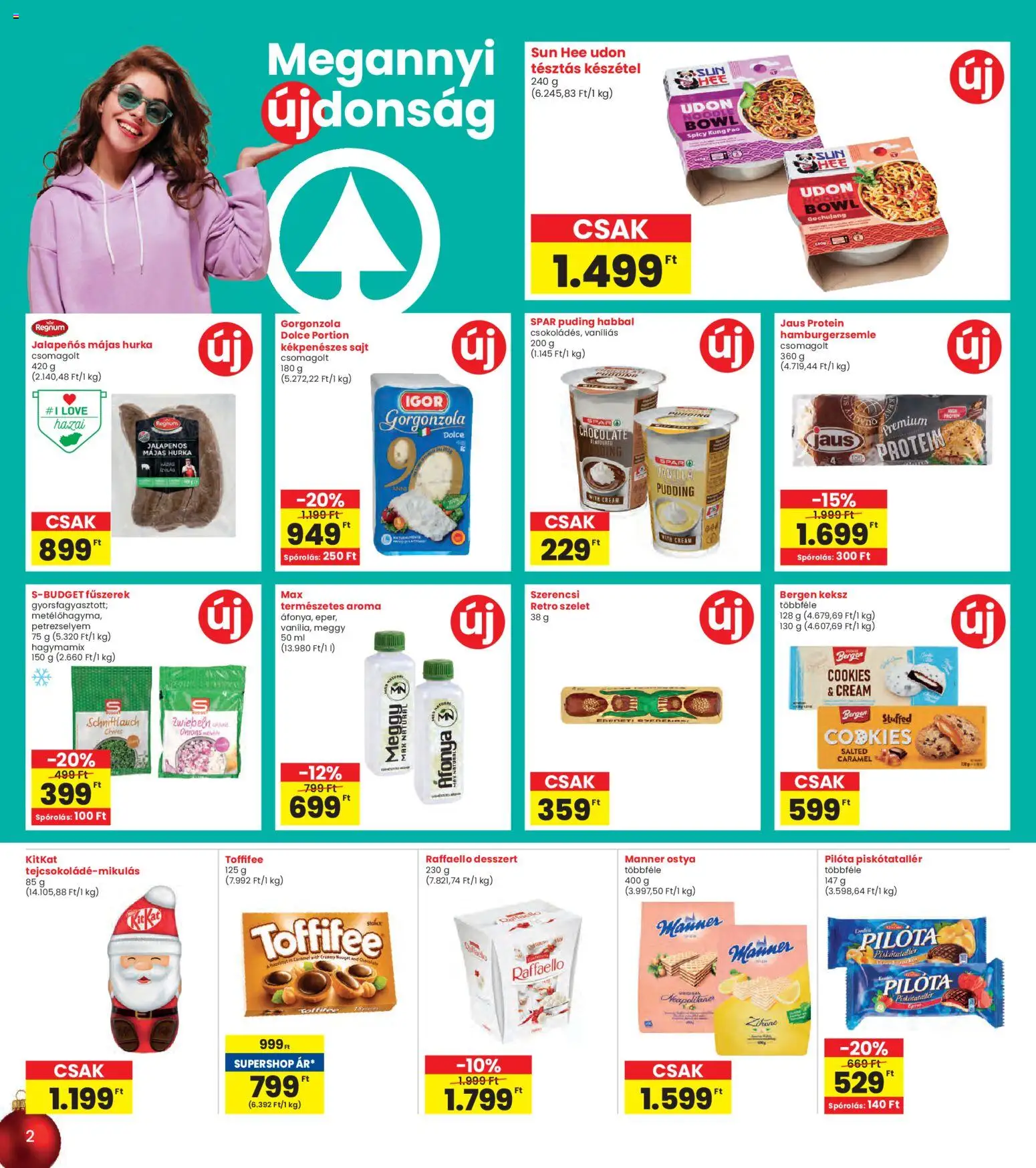 Interspar akciós ujság - amely érvényes a következő dátumtól: 27.11.2025 | Oldal: 2 | Termékek: Jalapenos, Fűszerek, Sajt, Hurka
