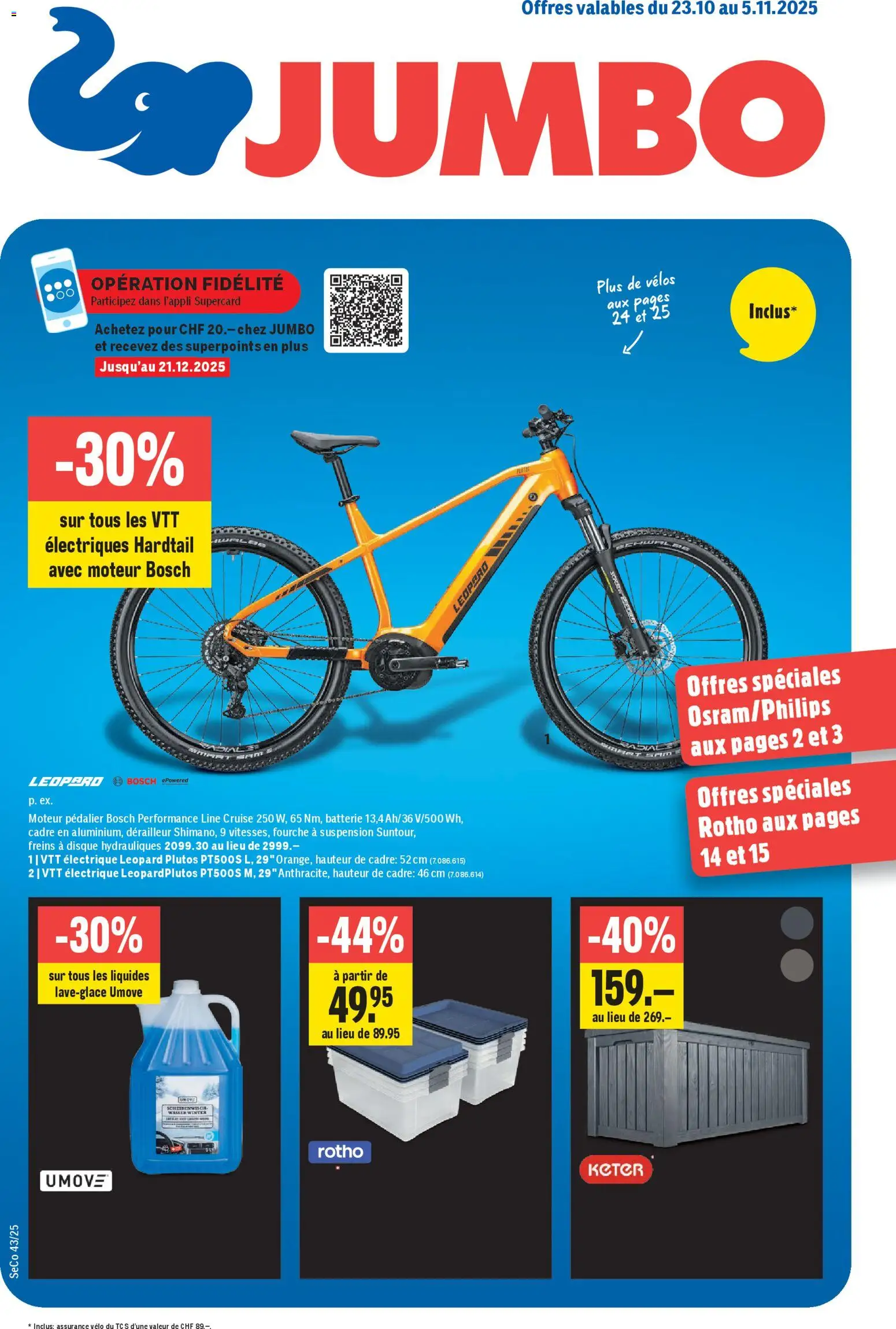 Jumbo Aktionen FR – gültig ab 23.10.2025 | Seite: 1 | Produkte: Batterie, Wasser, Bosch