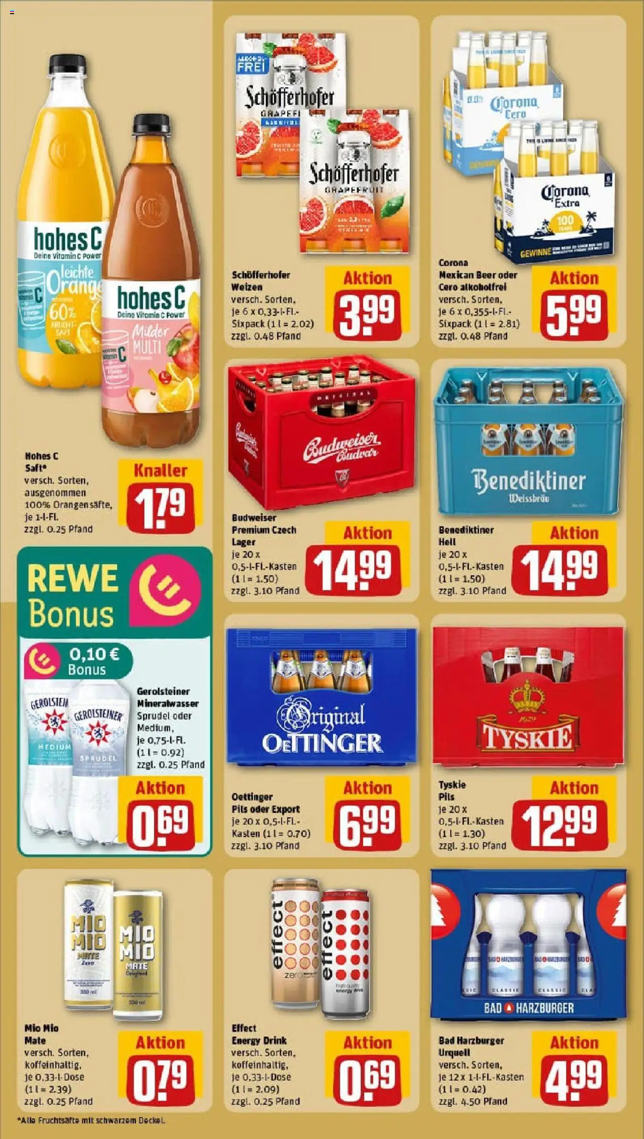 Rewe prospekt Braunschweig / Watenbüttel	 - gültig ab dem 06.07.2025 | Seite: 20 | Produkte: Mio mio mate, Oettinger, Benediktiner hell, Budweiser