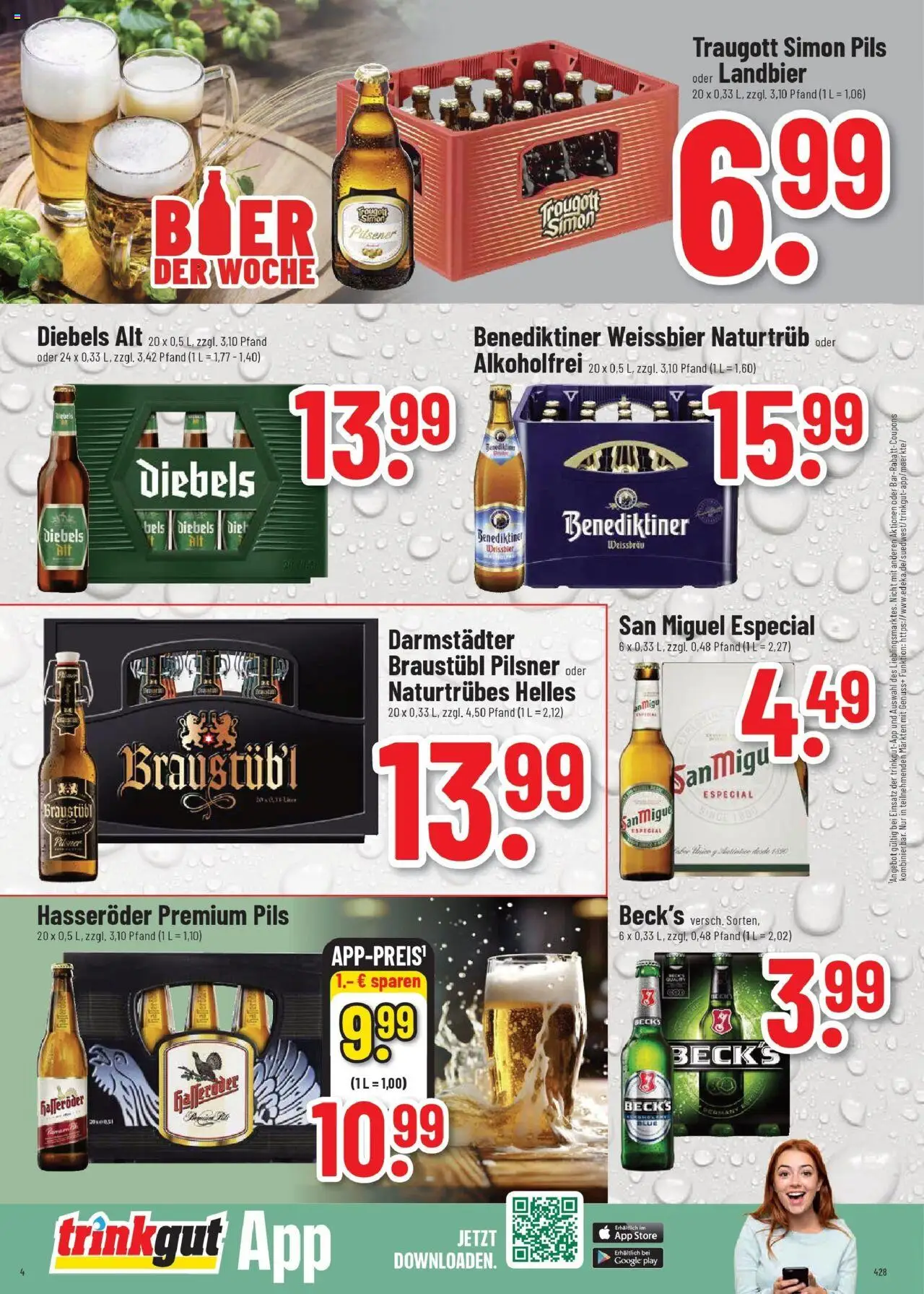 Trinkgut prospekt Idstein	 - gültig ab dem 20.07.2025 | Seite: 4 | Produkte: Weißbier, Pils, Diebels, Hasseröder