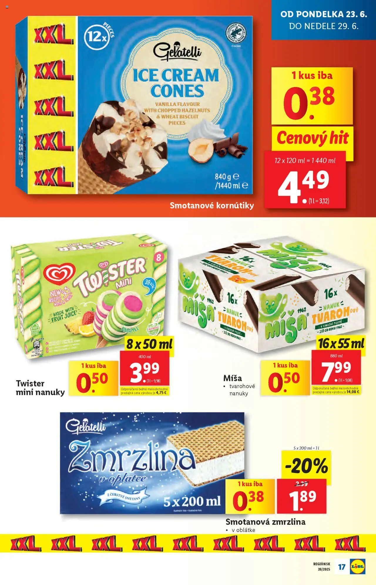 Lidl leták │ platný od 23.06.2025 | Strana: 23 | Produkty: Nanuk, Zmrzlina, Nanuky
