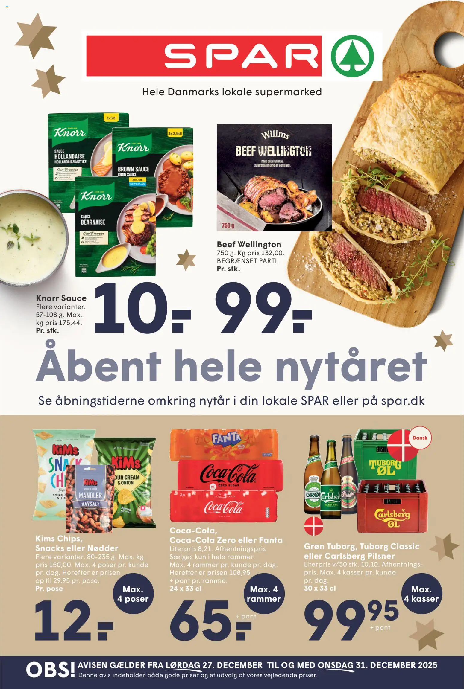 Spar tilbudsavis – gyldig fra 27.12.2025 | Side: 1 | Produkter: Rammer, Chips, Nødder, Fanta