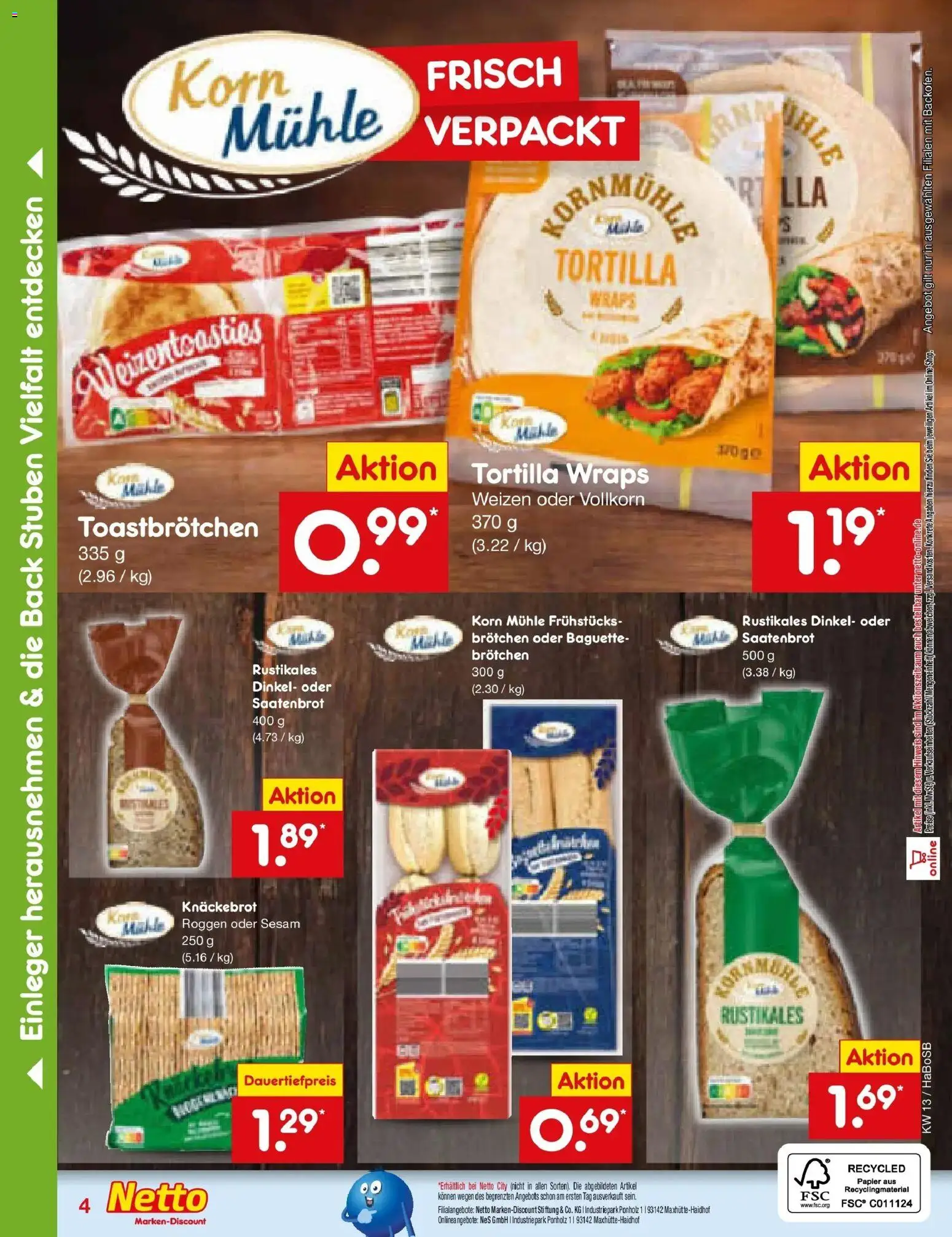Netto Marken-Discount Prospekt Wuppertal	 – gültig ab 23.03.2026 | Seite: 27 | Produkte: Mühle, Baguette