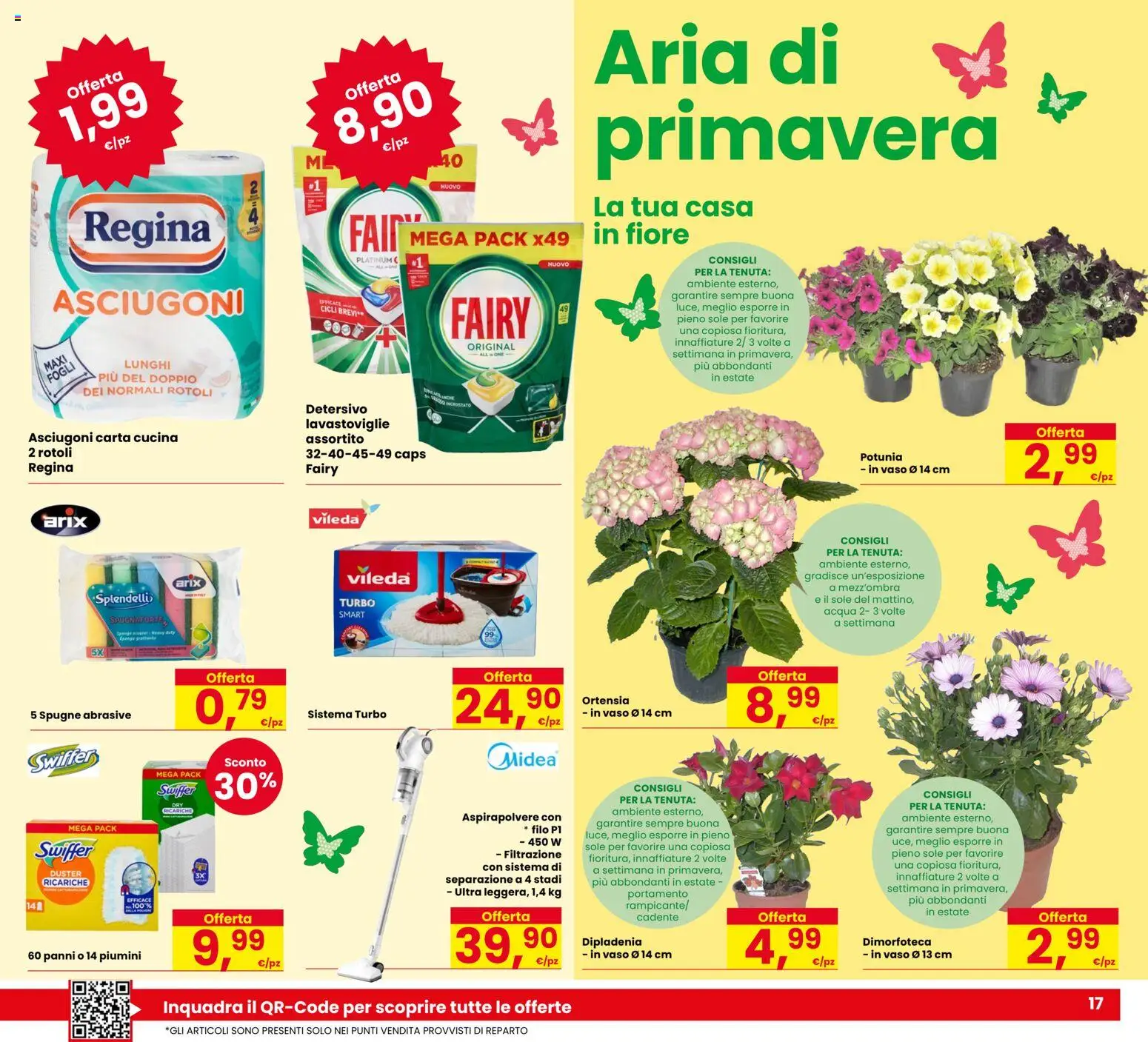 Volantino Despar del 09.04.2026 | Pagina: 17 | Prodotti: Acqua, Lavastoviglie, Aspirapolvere, Vaso
