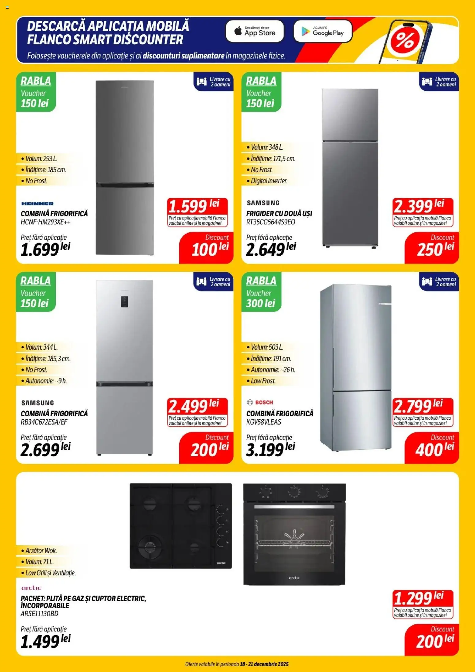 Noul catalog Flanco – valabil de la 18.12.2025 | Pagină: 5 | Produse: Frigider, Cuptor, Plită, Grill