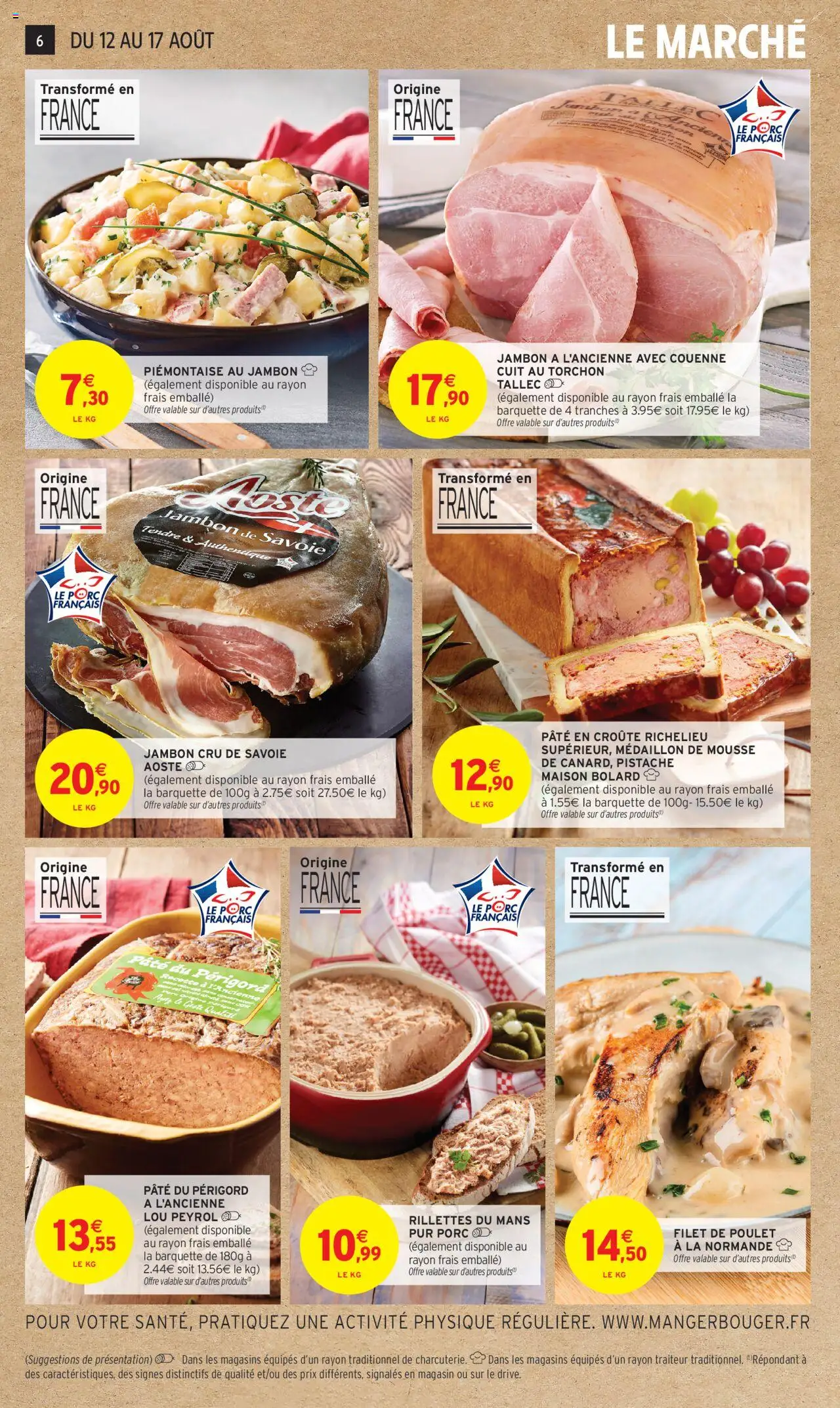  | Page: 6 | Produits: Torchon, Mousse, Jambon, Thé