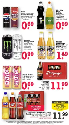 Rauch Eistee Pfirsich, 0,33 L, zzgl. 0,25 Pfand ab 20.04.2026 gültig | Seite: 40 | Produkte: Energy, Schwip schwap, Pfirsich, Fruchtsaft