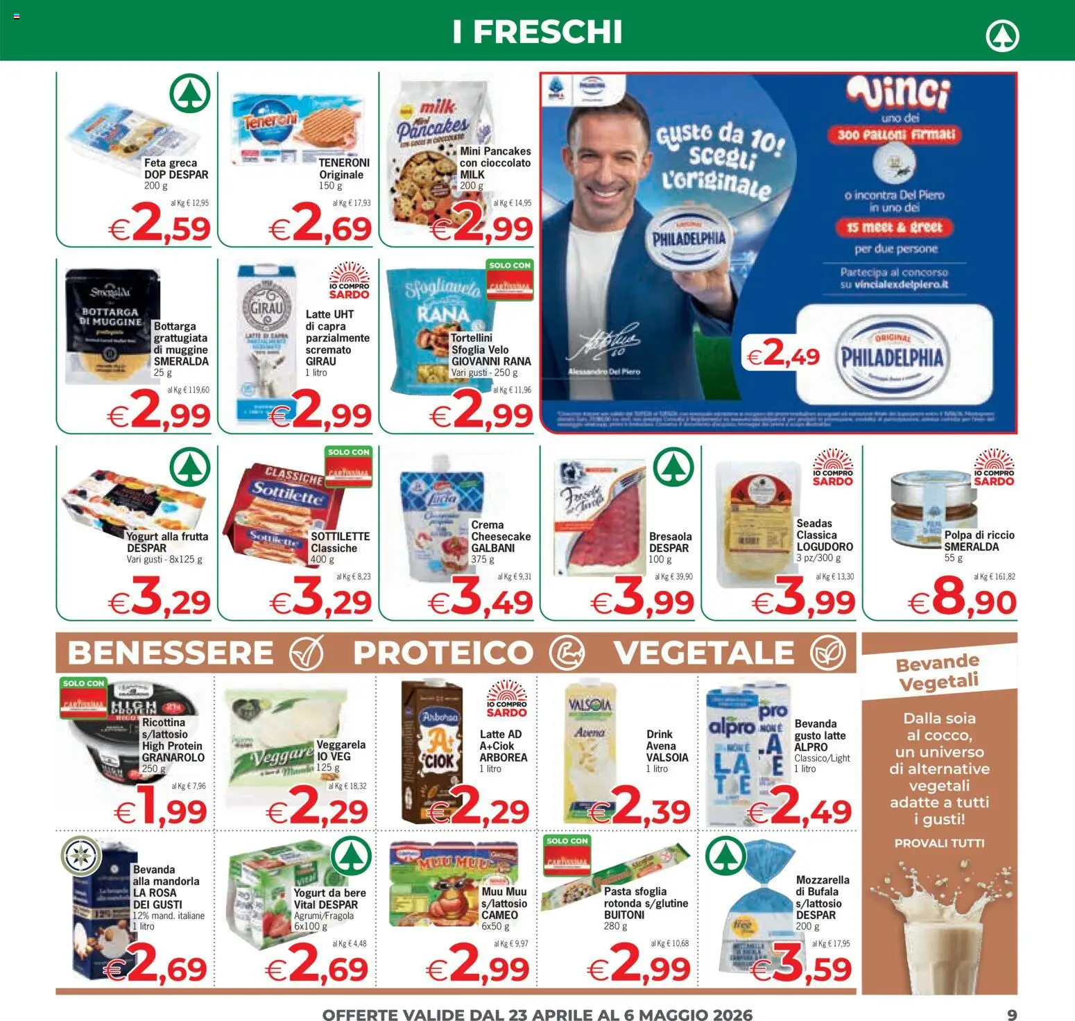 Volantino Eurospar del 23.04.2026 | Pagina: 9 | Prodotti: Yogurt, Bresaola, Pasta sfoglia, Pasta