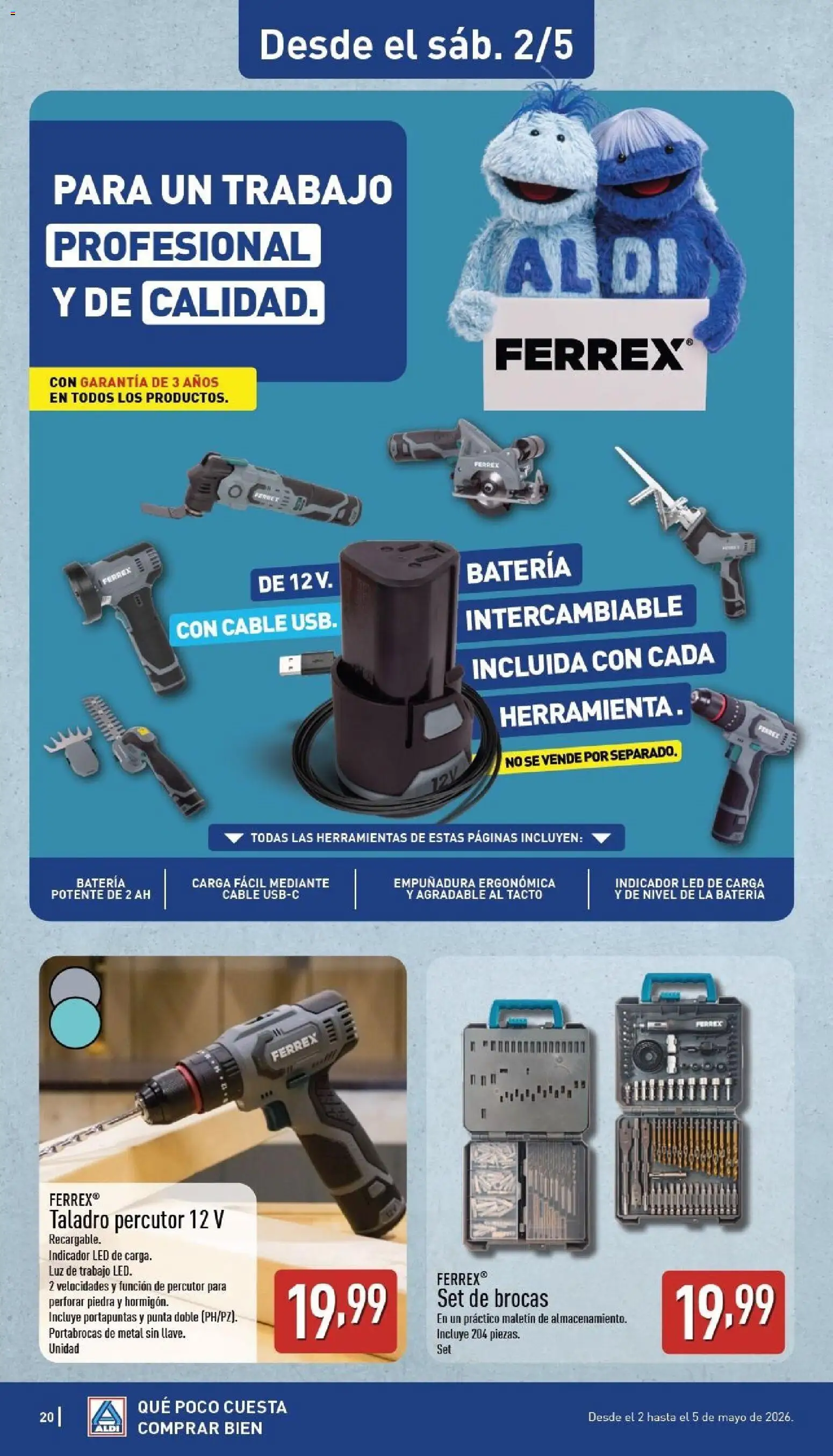 Aldi folleto Península │ válido desde el 27.04.2026 | Página: 20 | Productos: Cable, Batería