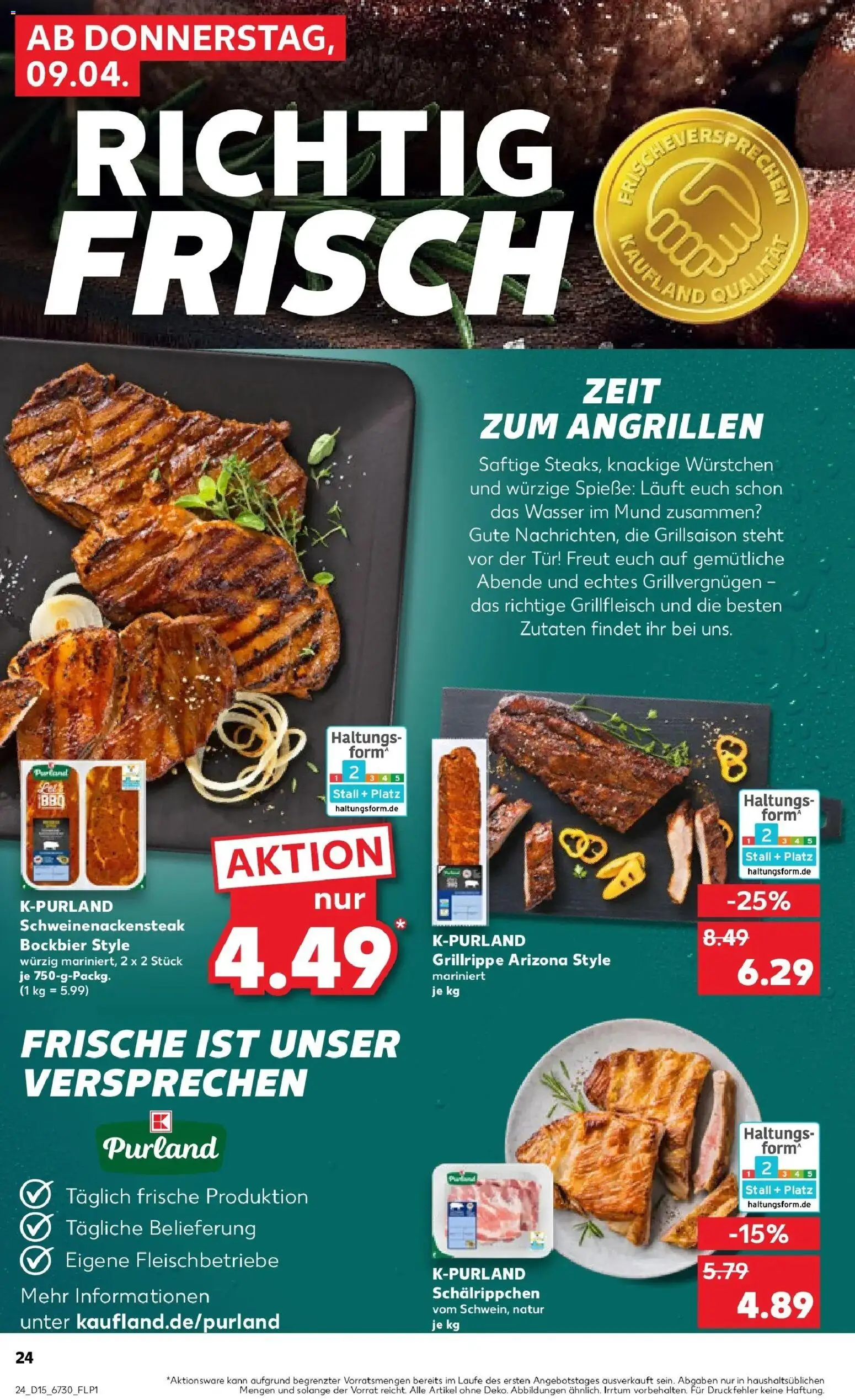 Kaufland Prospekt Naumburg (Saale)	 – gültig ab 07.04.2026 | Seite: 36 | Produkte: Tür, Spieße, Wasser, Steak