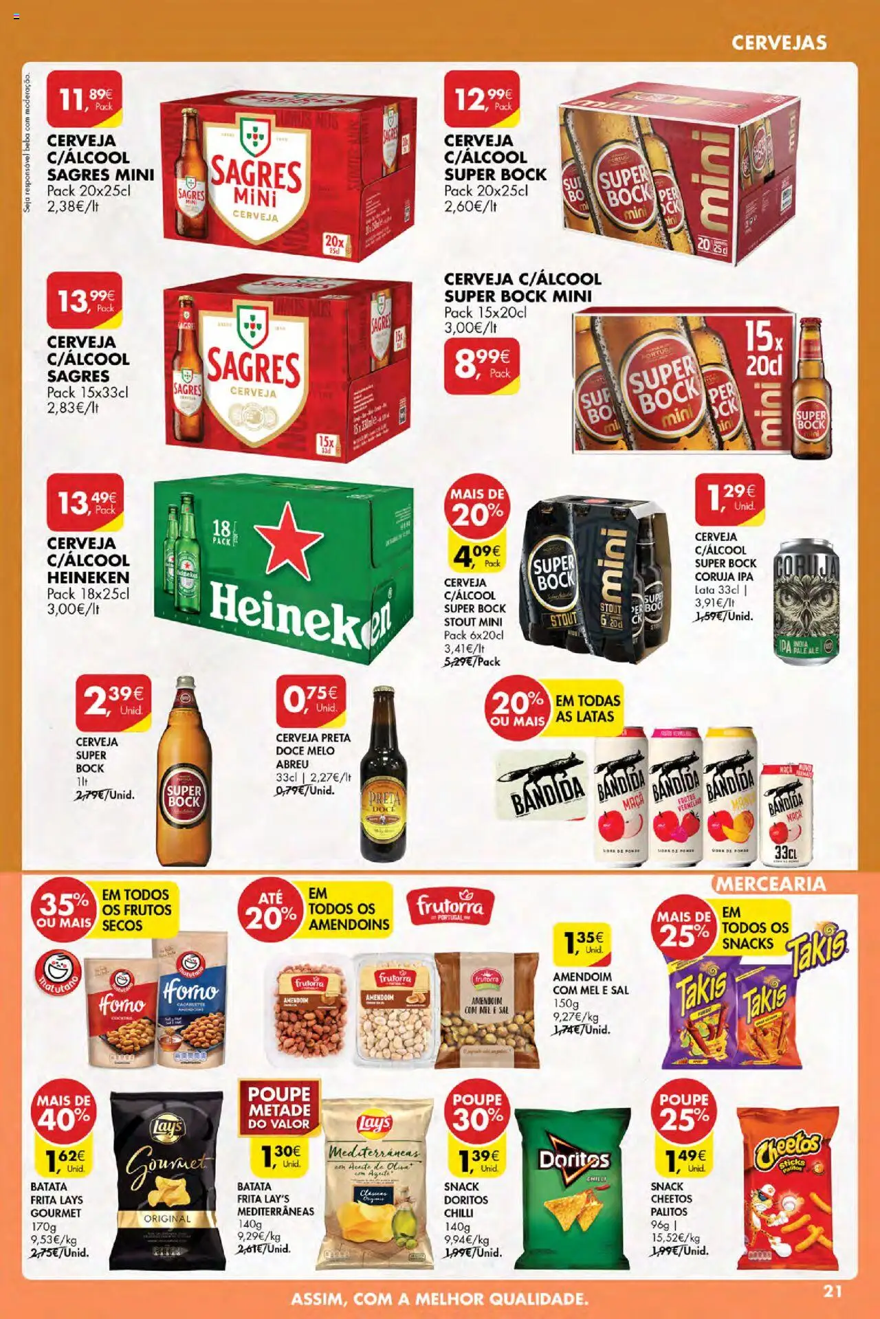 Pingo Doce Poupe Esta Semana Açores │ válido de 09.10.2025 | Página: 21 | Produtos: Amendoins, Batata, Super bock, Sal