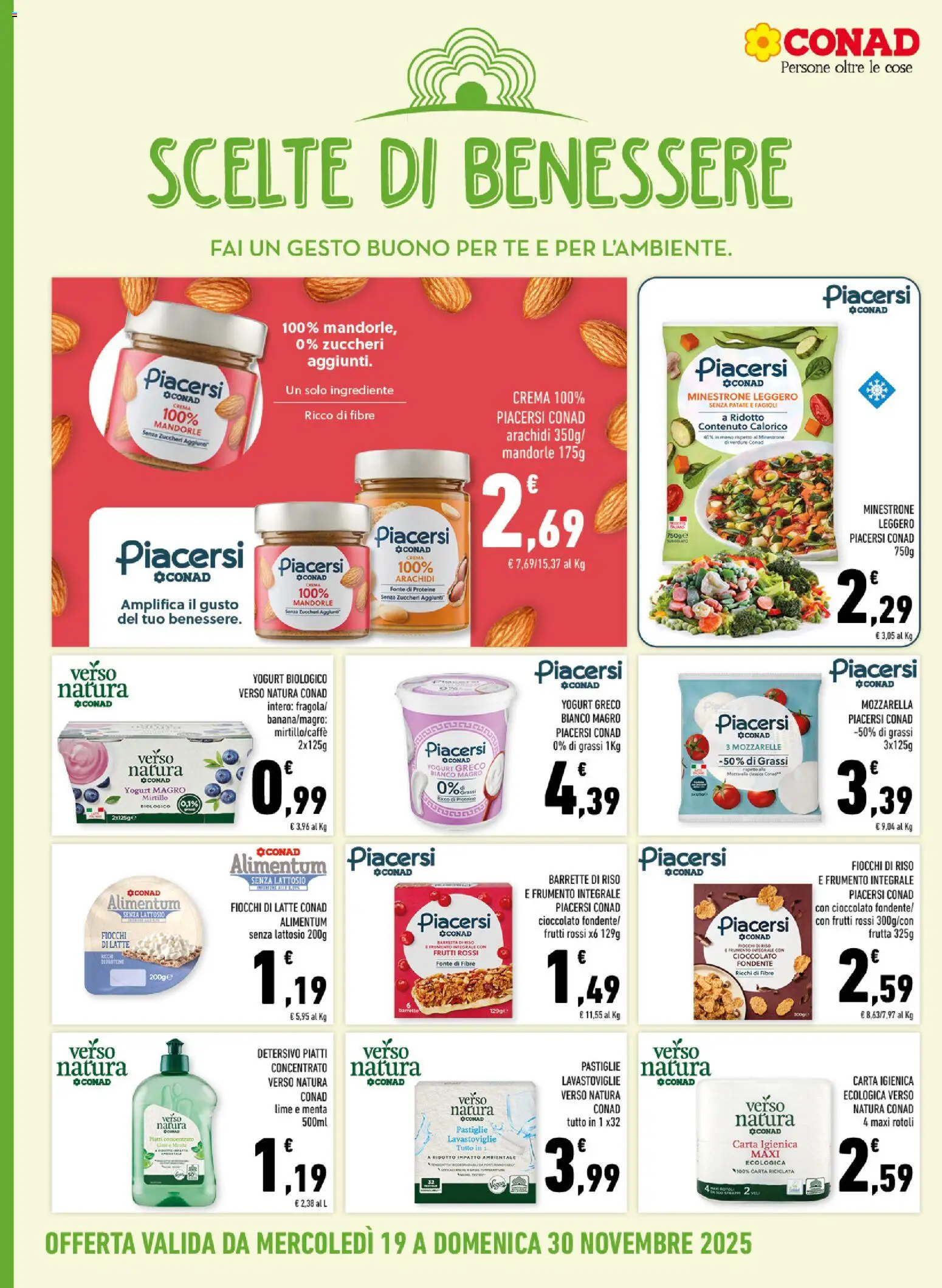 Volantino Conad del 19.11.2025 | Pagina: 6 | Prodotti: Minestrone, Cioccolato, Patate, Frutta