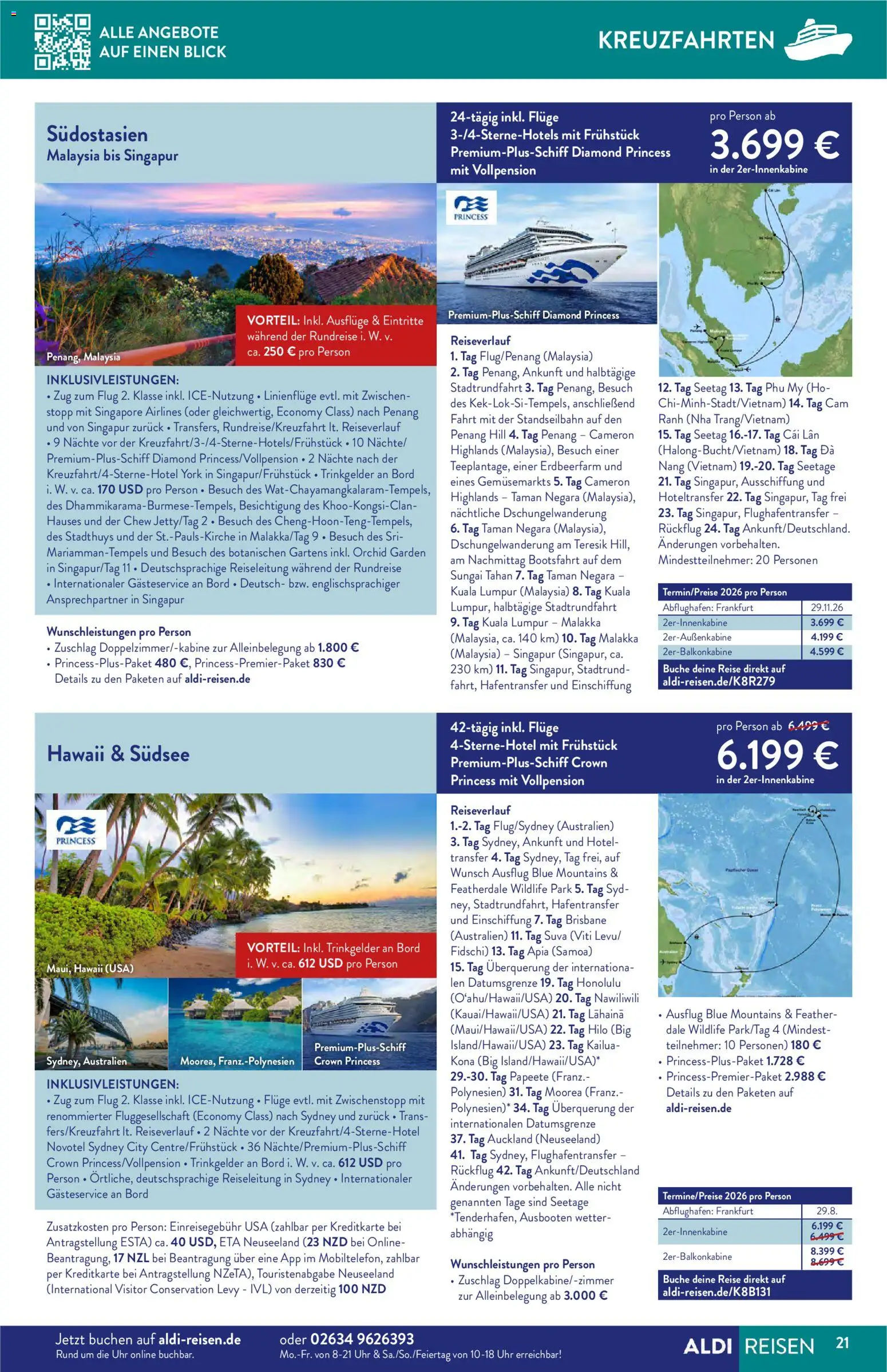 Aldi Reisen  Reisemagazin – gültig ab 01.04.2026 | Seite: 21