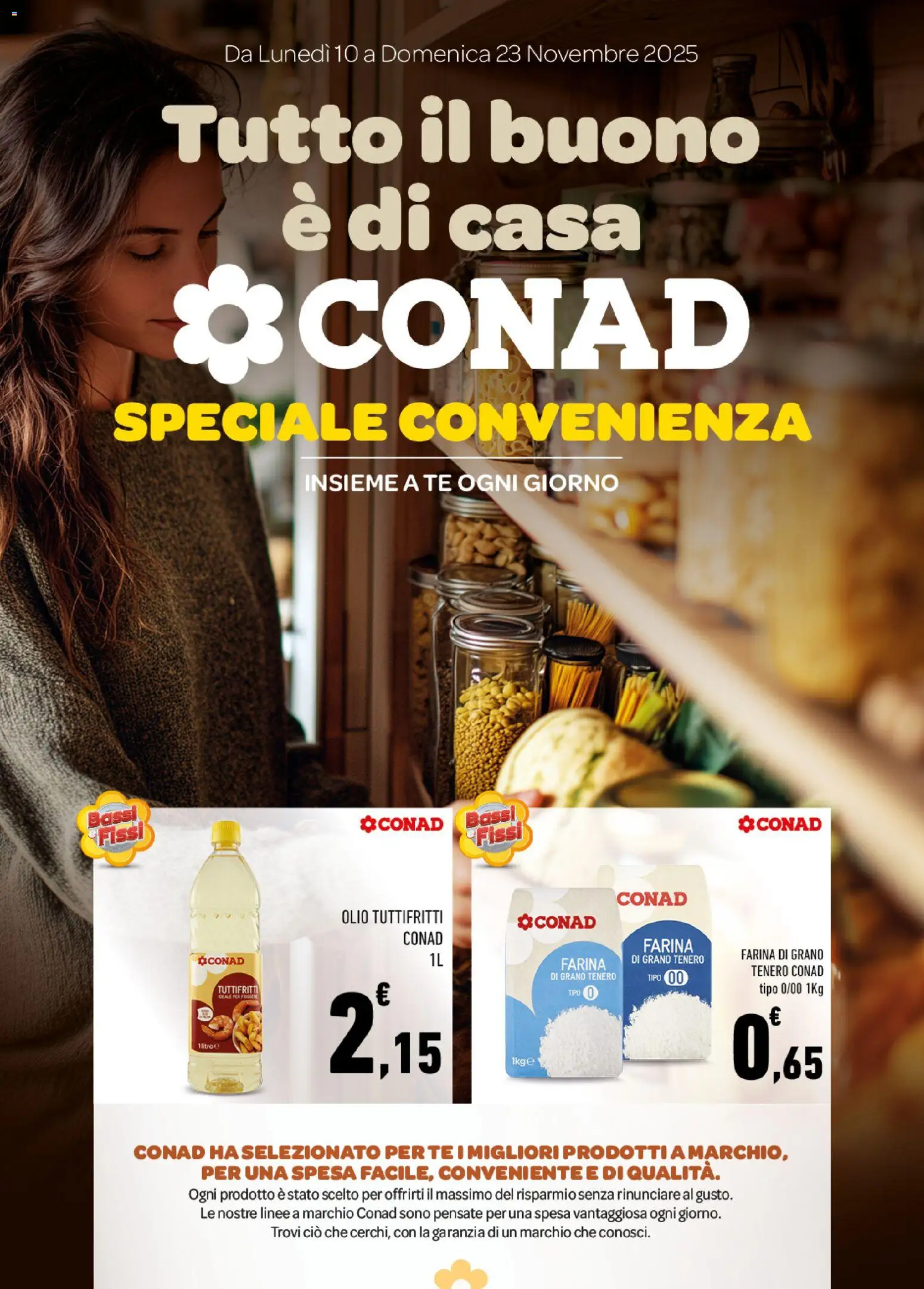 Volantino Conad del 10.11.2025 | Pagina: 1 | Prodotti: Tè, Olio, Farina