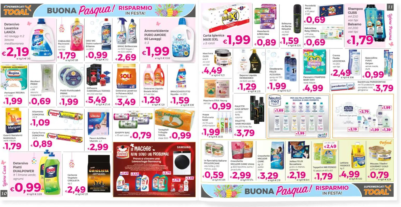 Volantino Tocal del 27.03.2026 | Pagina: 6 | Prodotti: Crema, Pannolini, Acqua, Crocchette cane