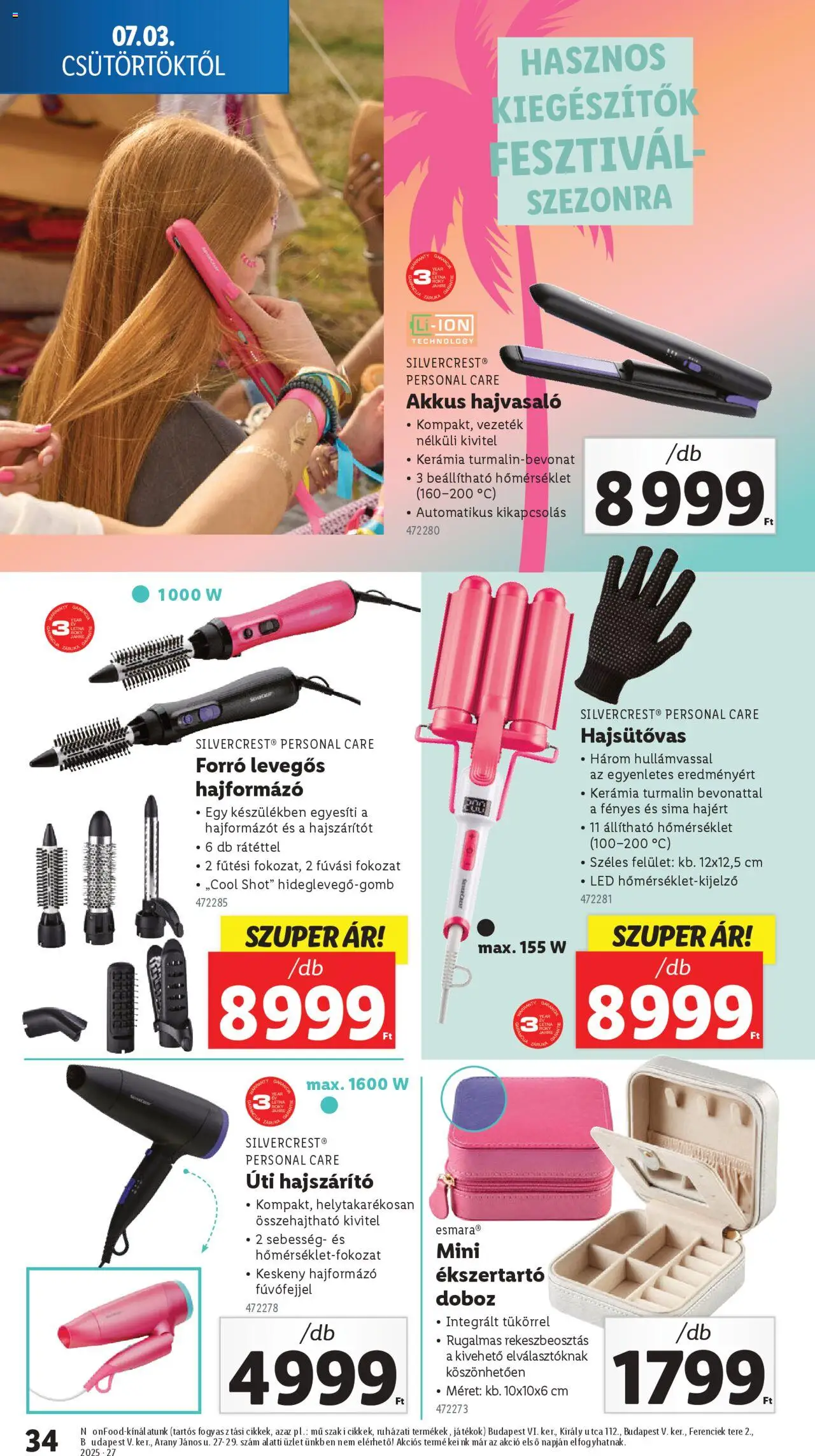 Lidl akciós ujság - amely érvényes a következő dátumtól: 03.07.2025 | Oldal: 34 | Termékek: Hajvasaló, Játékok, Hajsütővas, Doboz