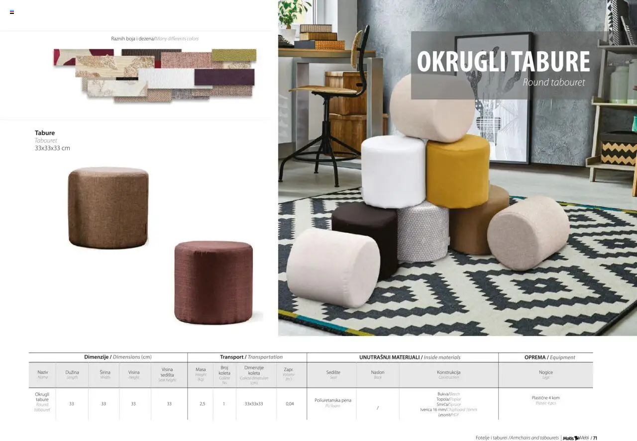 Matis katalog - važi od 01.01.2025 | Strana: 73 | Proizvode: Tabure
