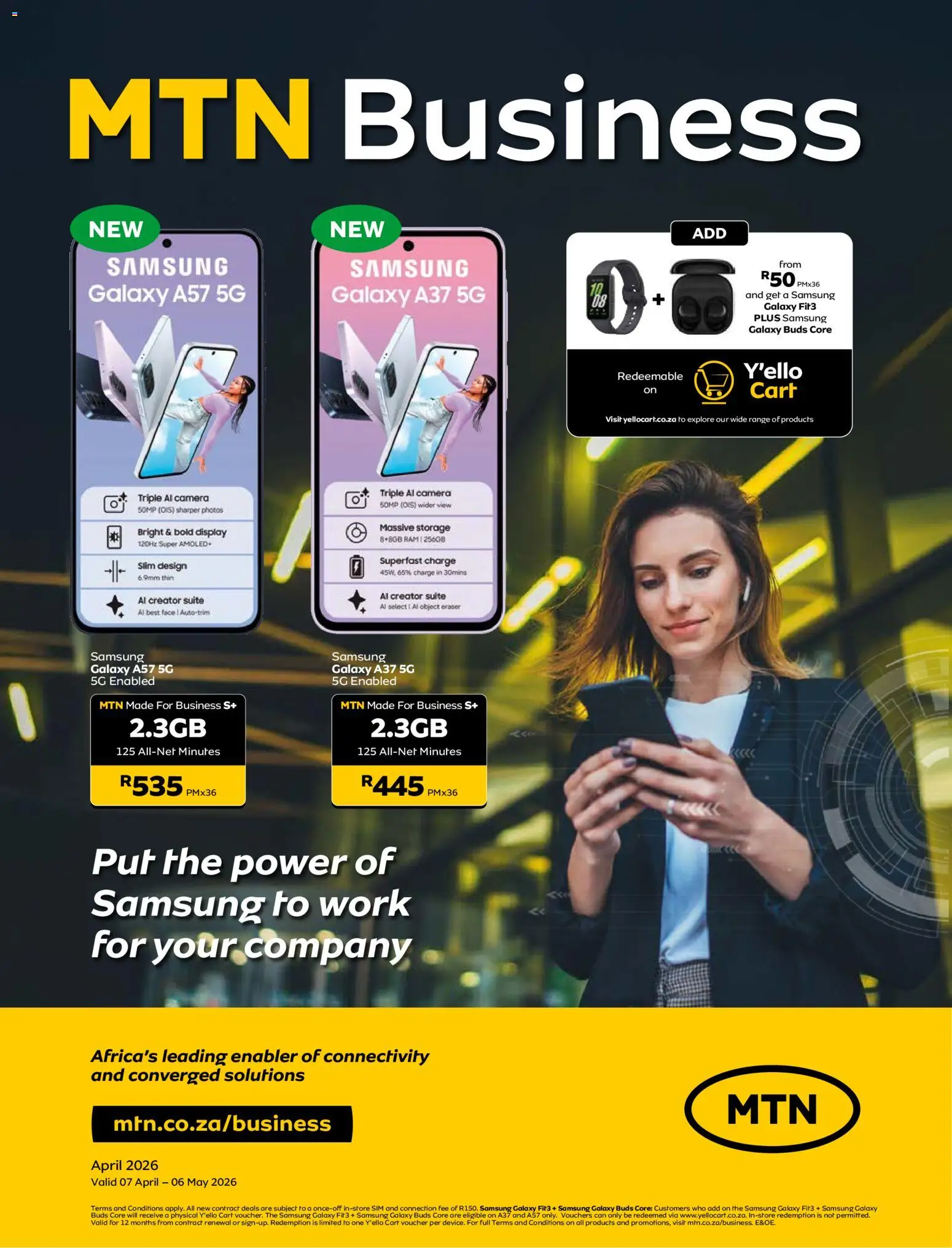 New MTN catalogue – valid from 07.04.2026 | Page: 1 | Products: Sim, Camera