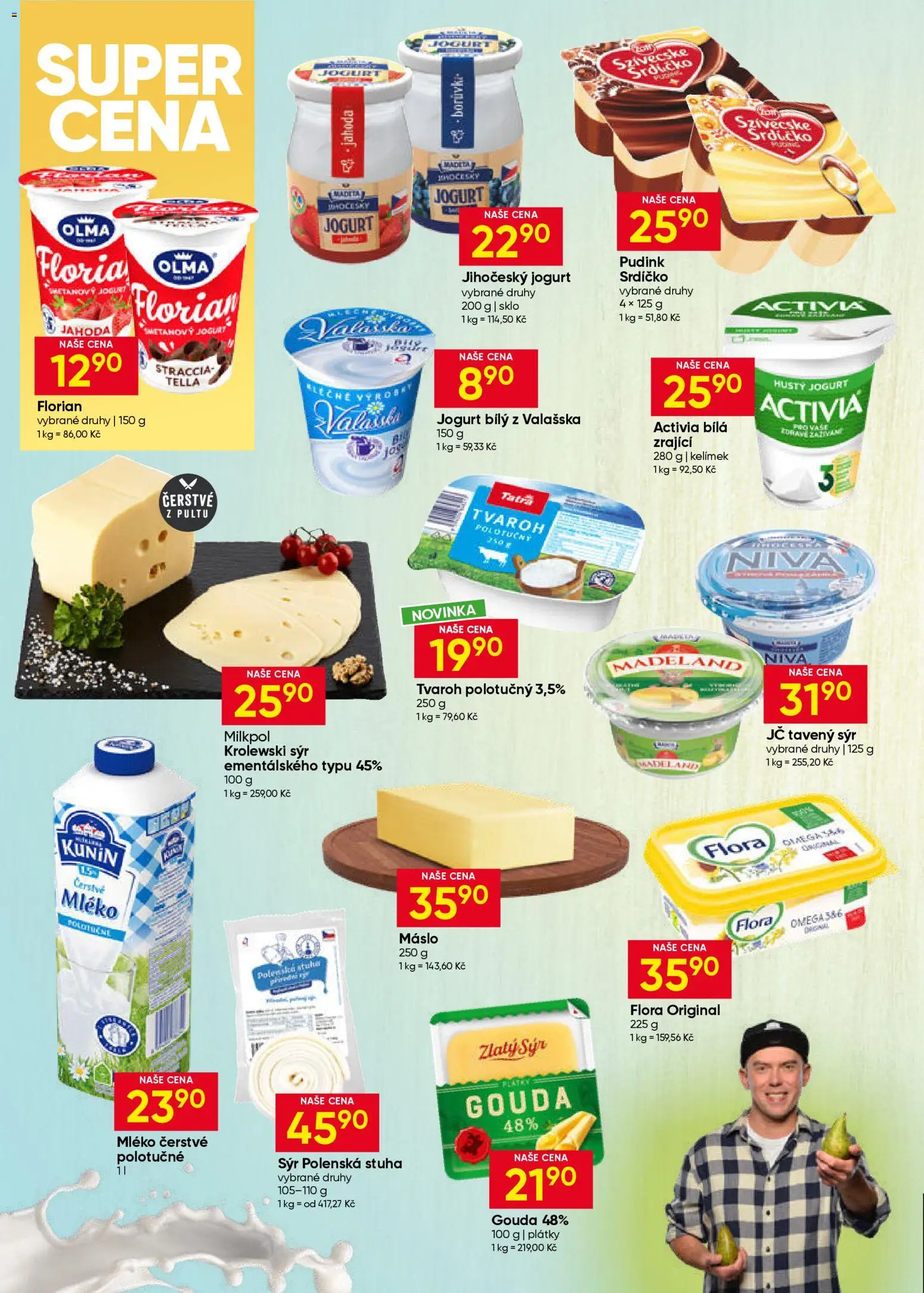 Hruška leták od 15.04.2026 | Strana: 4 | Produkty: Tavený sýr, Máslo, Niva, Flora