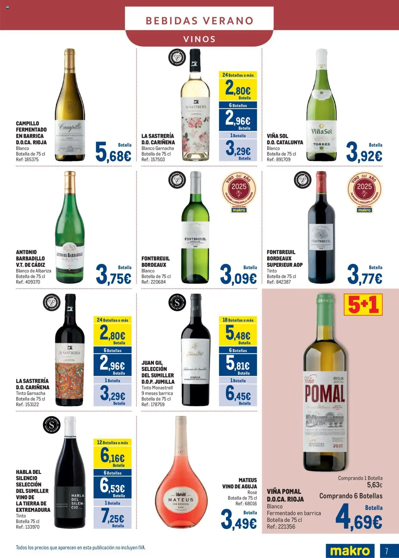 Makro - Bebidas Especial Verano Cataluña │ válido desde el 04.08.2025 | Página: 7 | Productos: Vino