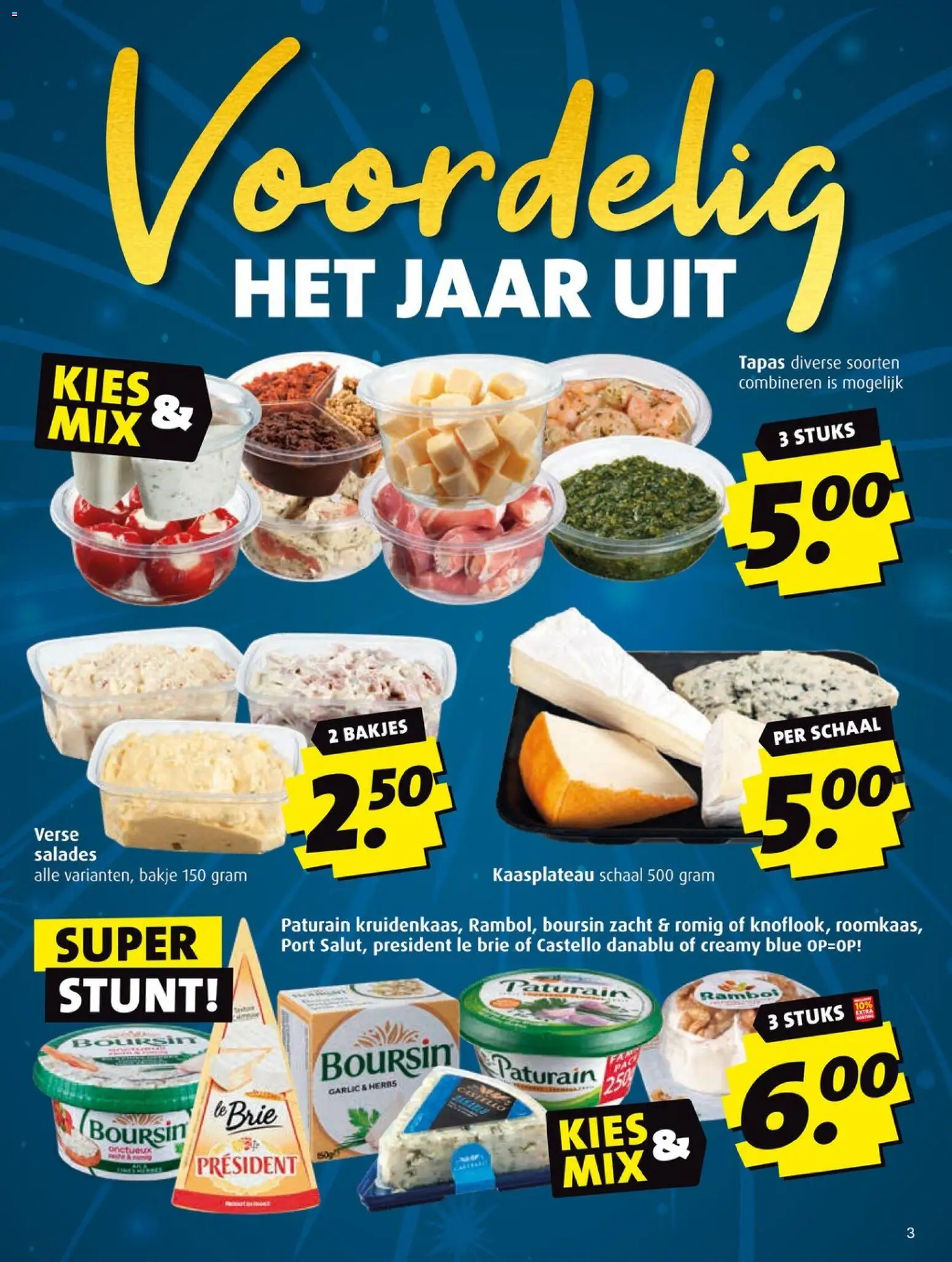 {H1} | Pagina: 3 | Producten: Schaal, Salades, Brie