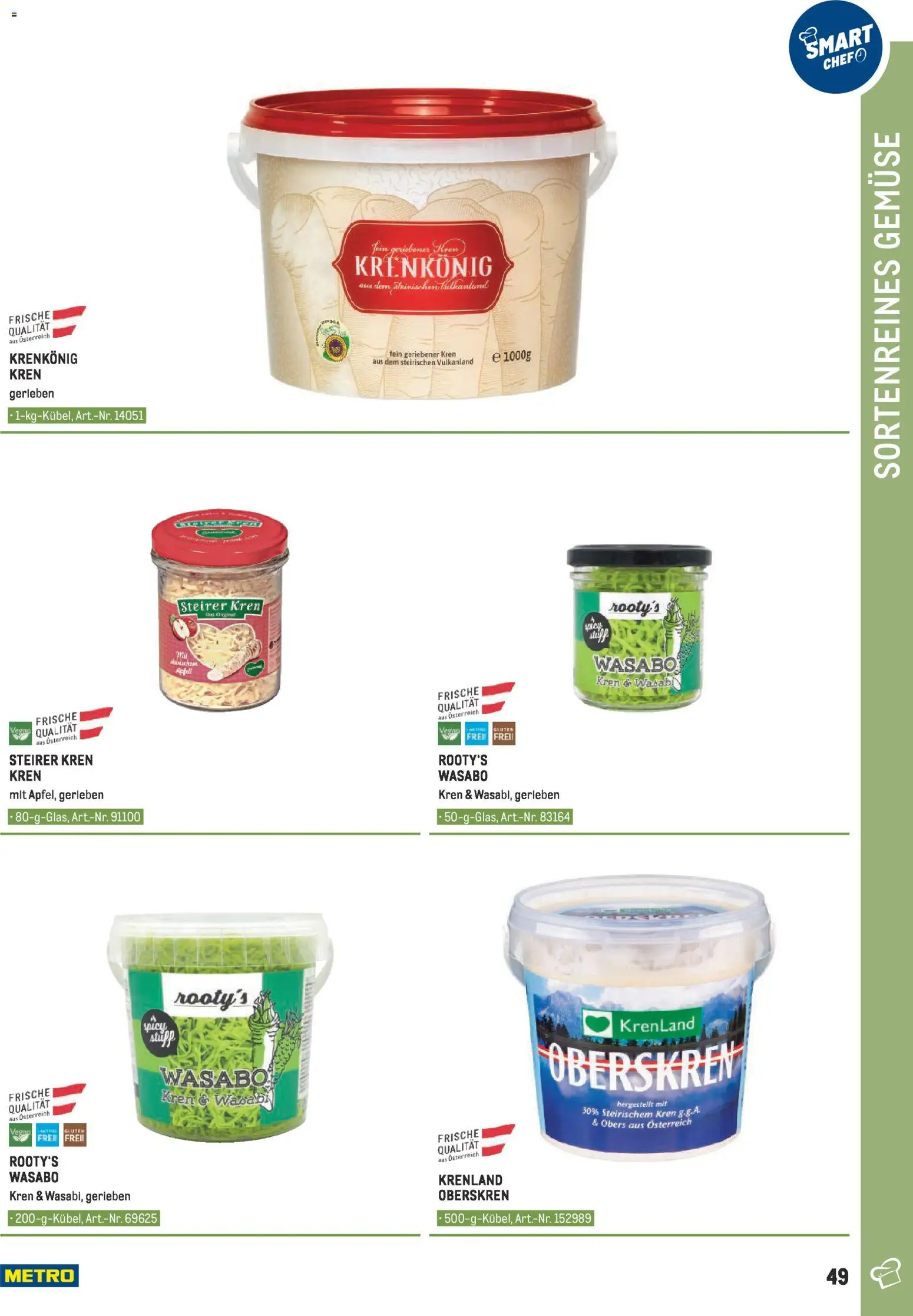 Metro angebote - Smart Chef Obst & Gemüse gültig ab 26.03.2026 | Seite: 49 | Produkte: Gemüse