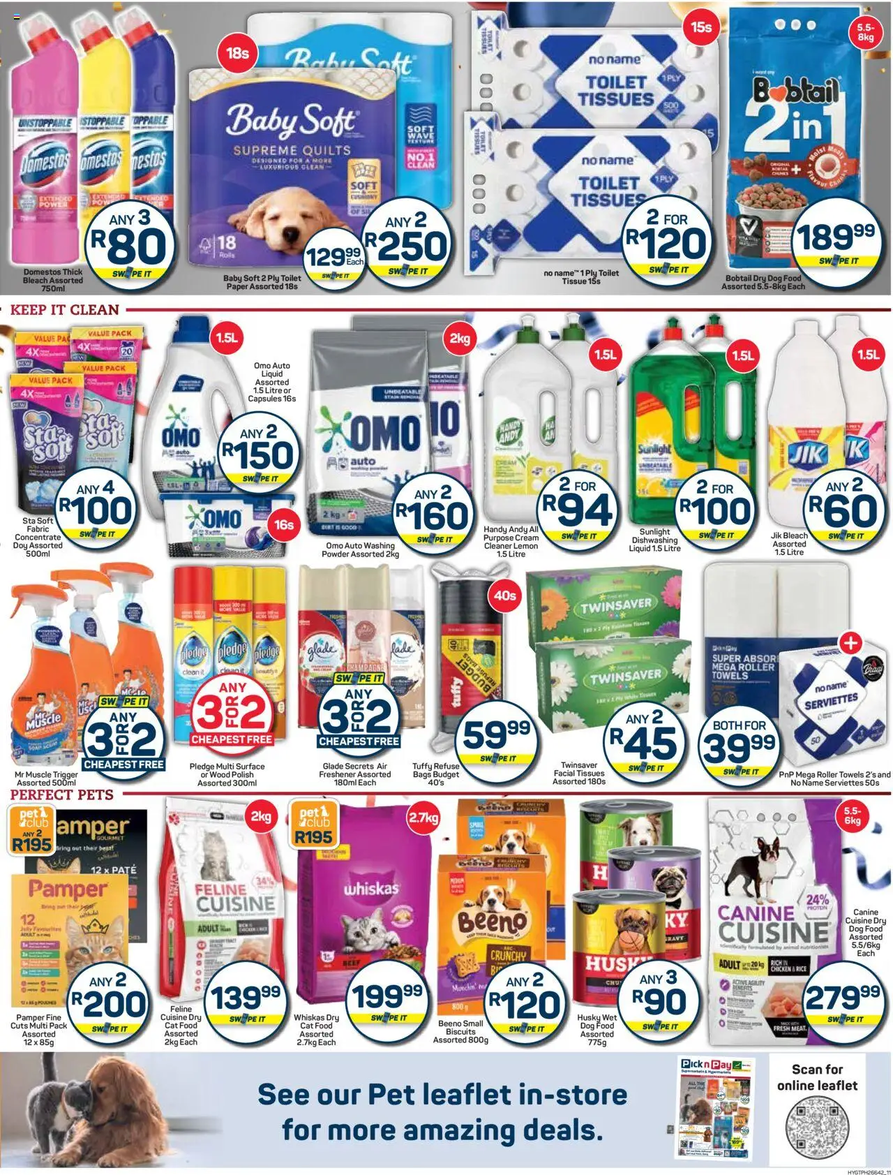Pick n Pay Inland provinces - Hyper Birthday Specials │ valid from 23.06.2025 | Page: 11 | Products: Bleach, Chicken, Powder, Dog food