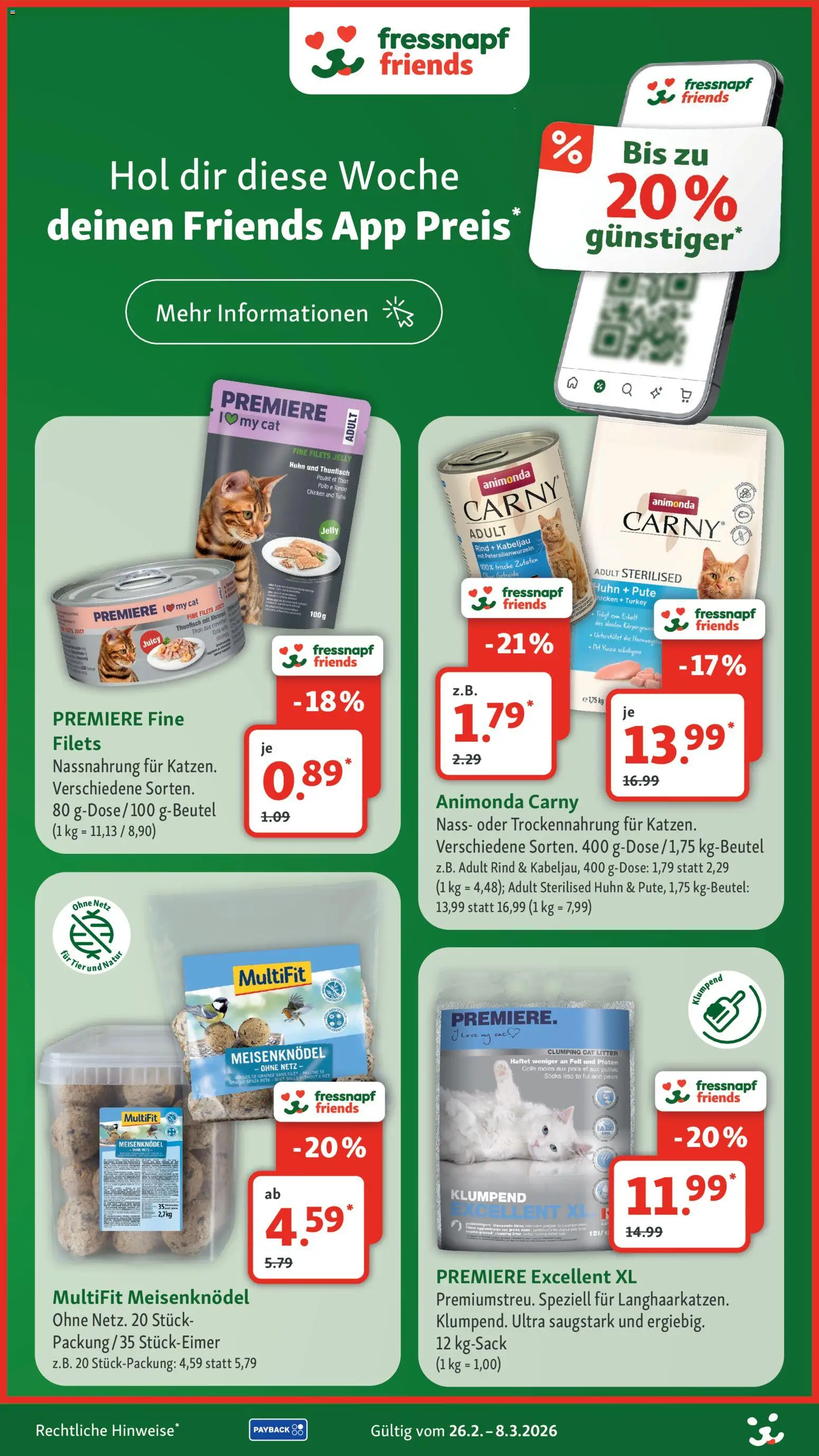 Fressnapf Prospekt – gültig ab 26.02.2026 | Seite: 5 | Produkte: Pute, Thunfisch, Getreide