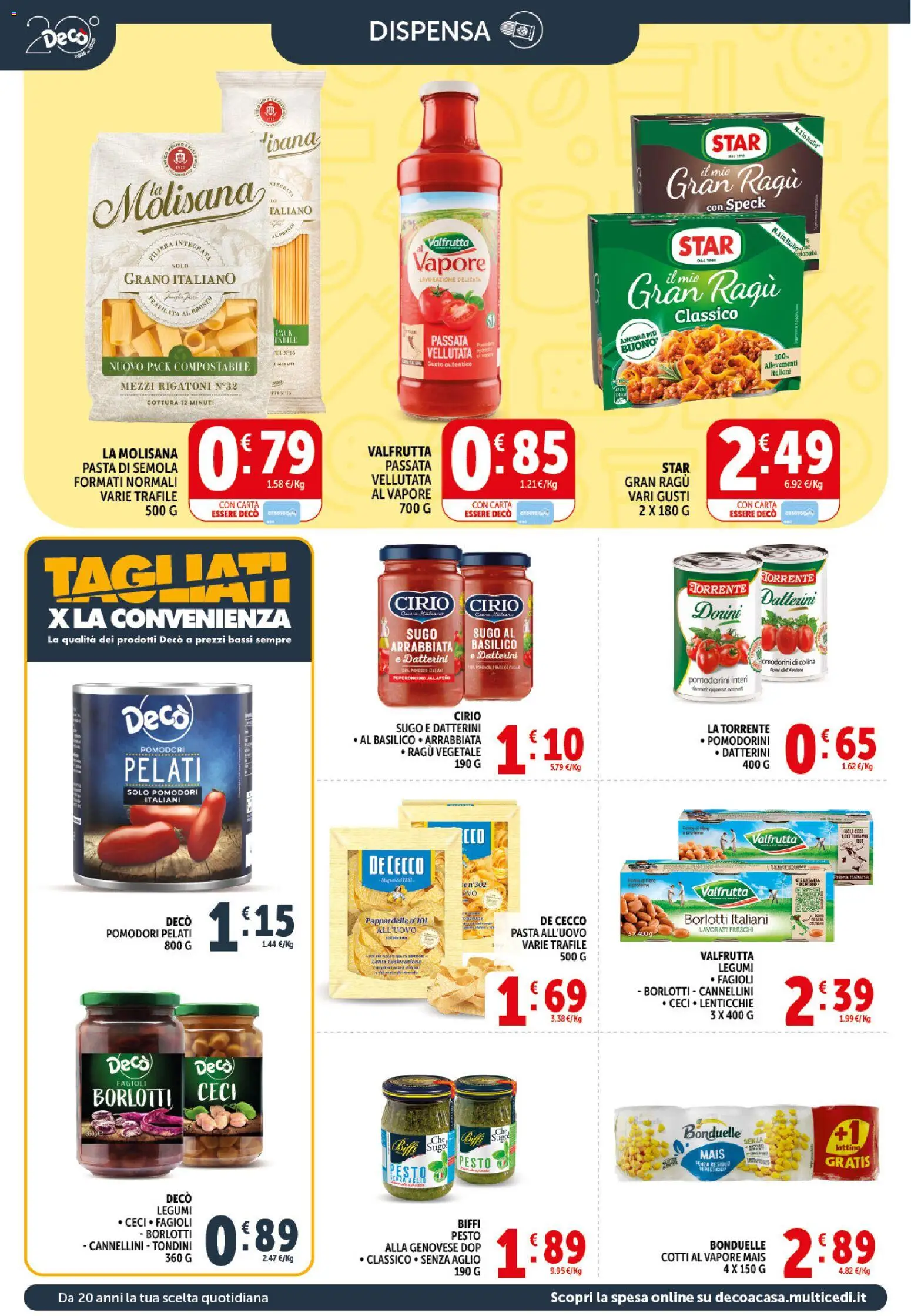 Volantino Decò del 21.04.2026 | Pagina: 12 | Prodotti: Fagioli, Peperoncino, Pesto, Ragú