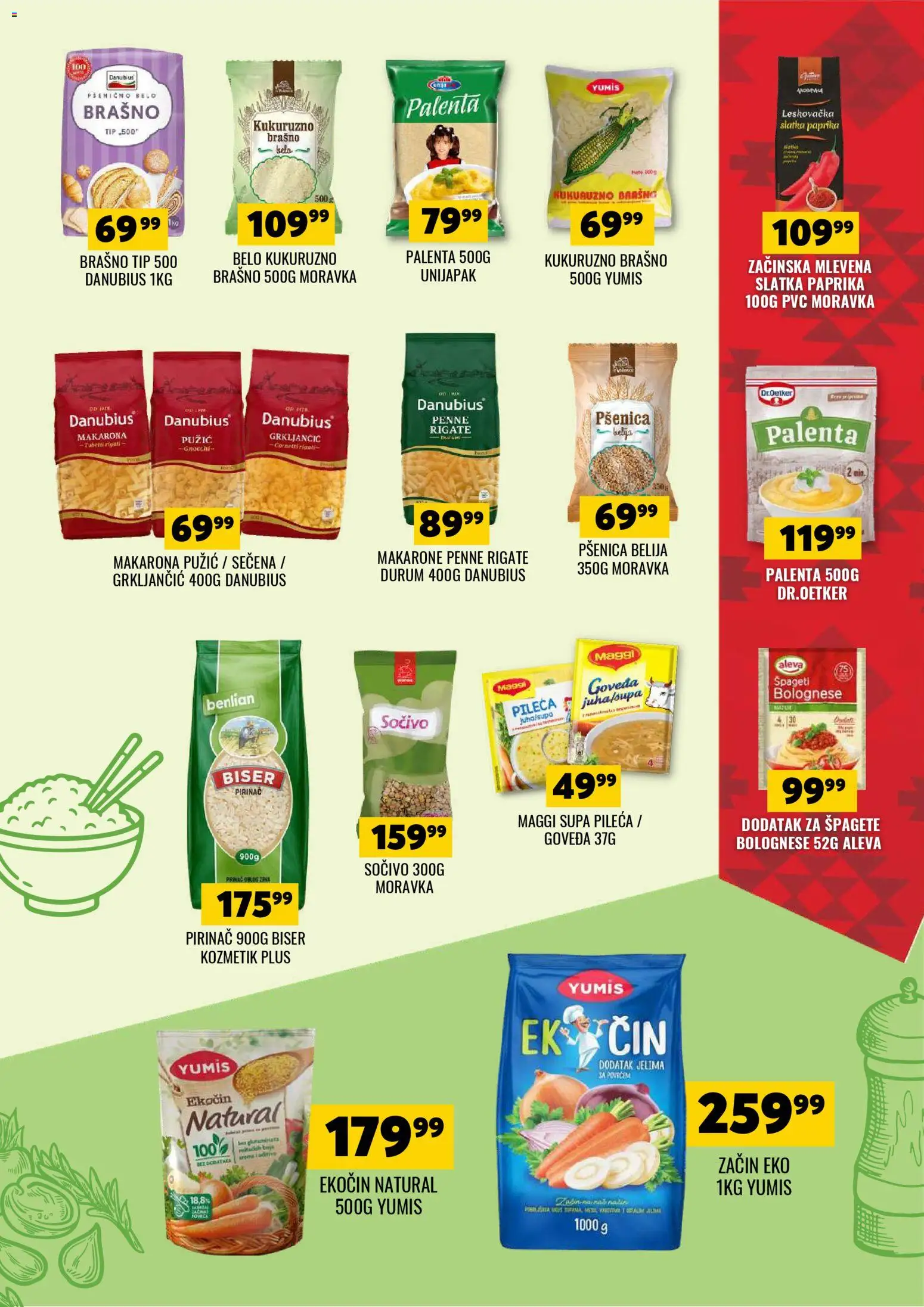 Tekijanka katalog - važi od 22.04.2026 | Strana: 7 | Proizvode: Paprika, Brašno, Špageti, Pirinač