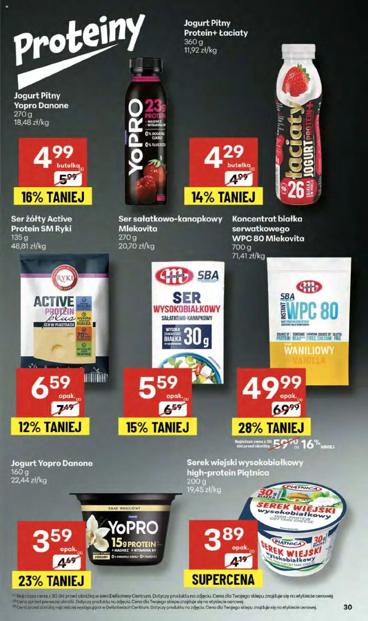 Delikatesy Centrum Gazetka - Sklepy Własne od 16.10.2025 | Strona: 30 | Produkty: Ser żółty, Serek, Delikatesy, Jogurt