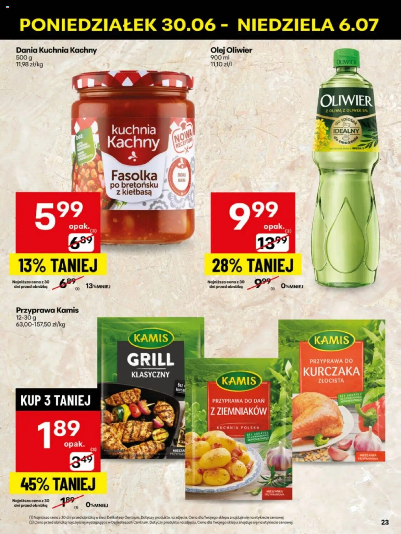 Delikatesy Centrum Gazetka - Sklepy Własne od 30.06.2025 | Strona: 23 | Produkty: Kiełbasa, Oliwa z oliwek, Grill, Delikatesy