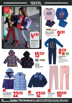 E.leclerc katalog akcije – veljaven od 28.01.2026 | Stran: 46 | Izdelki: Pižama, Brezrokavnik, Jakna, Hlace