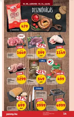 SERTÉSMÁJ, hűtött termék kg - amely érvényes a következő dátumtól: 08.01.2026 | Oldal: 18