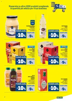 Anteprima del volantino Metro Compri - Paghi catalogo valido a partire dal 09.10.2025 | Pagina: 7 | Prodotti: Maionese, Salsa, Aceto, Vaso