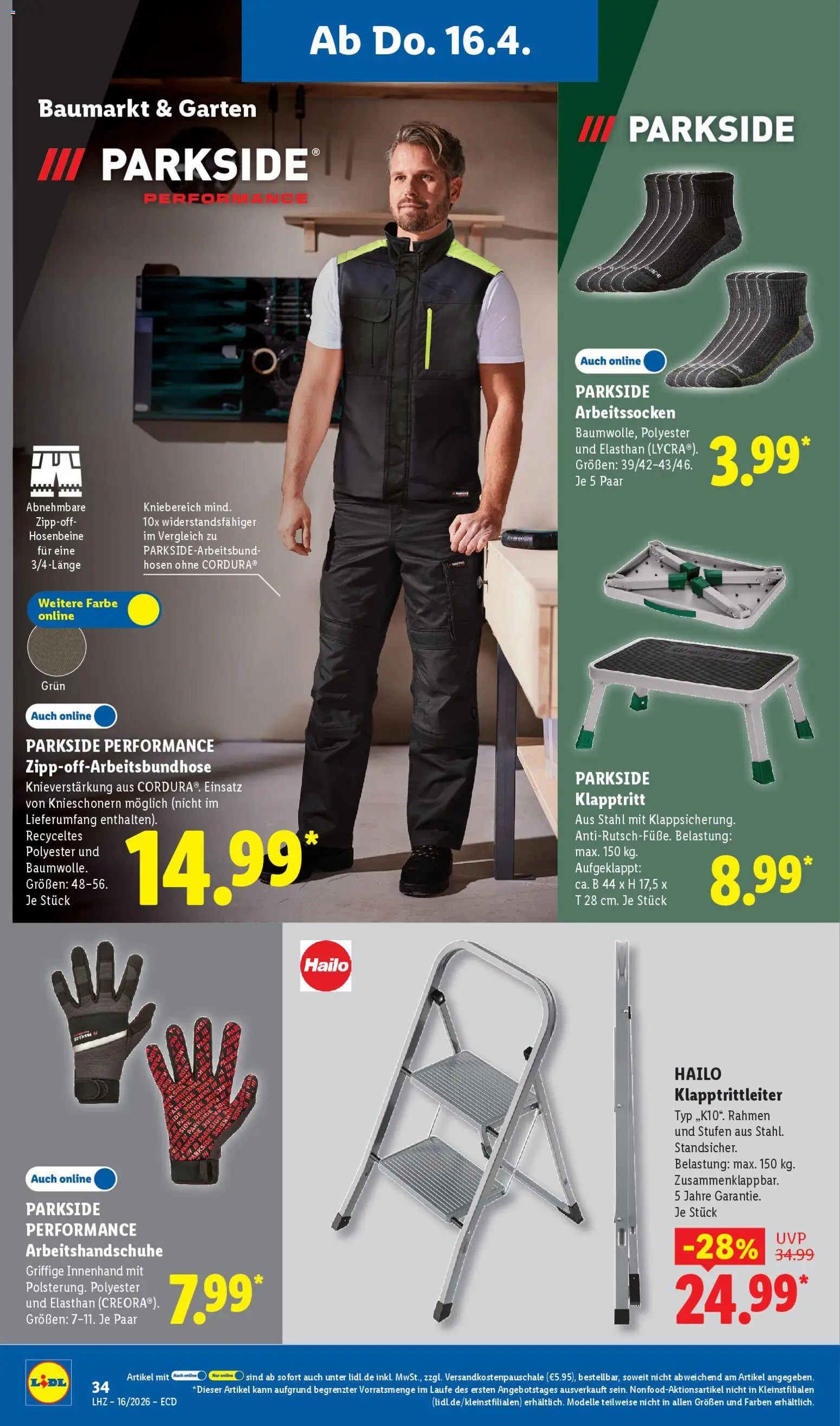 Lidl Německo leták od 13.04.2026 | Strana: 28 | Produkty: Parkside