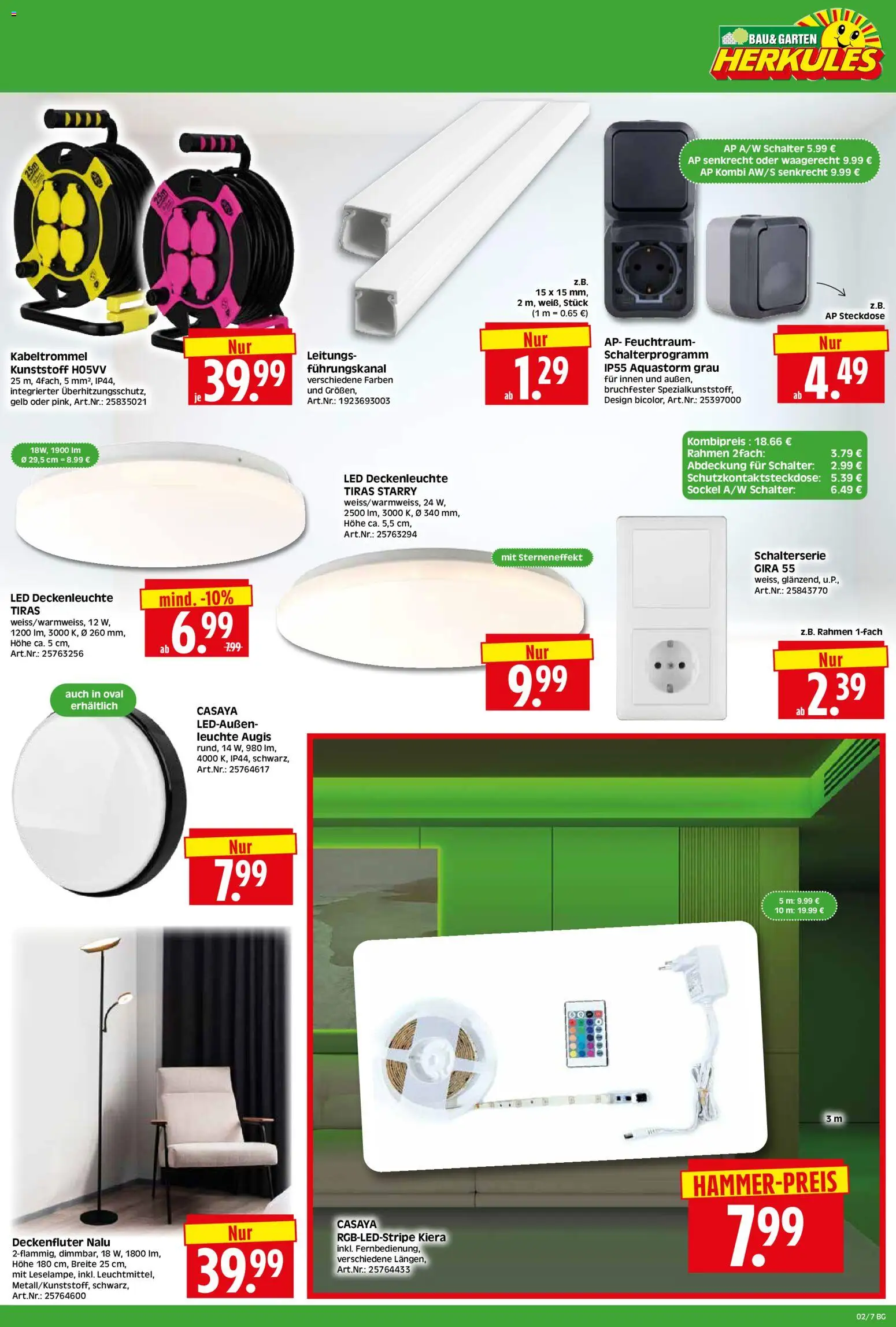 HERKULES Bau & Garten – gültig ab 05.01.2026 | Seite: 7 | Produkte: Steckdose