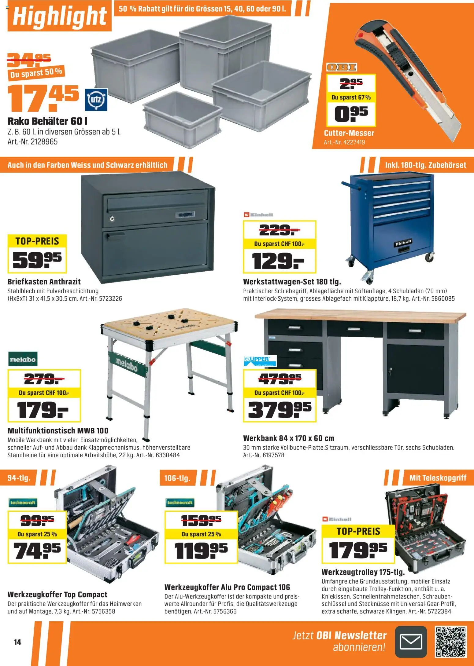 OBI Black Friday – gültig ab 15.11.2025 | Seite: 14 | Produkte: Top