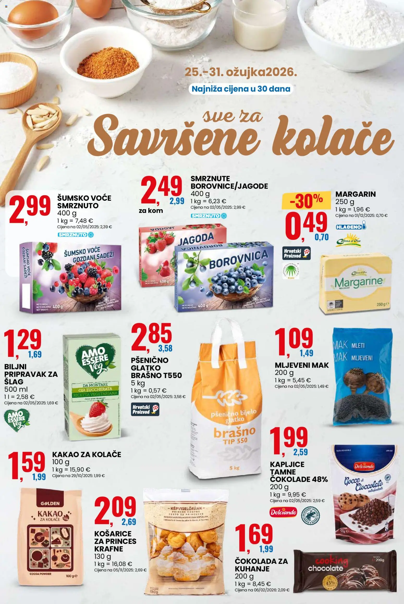 Eurospin katalog | vrijedi od 25.03.2026 | Stranica: 12 | Proizvodi: Brašno, Voće, Krafne, Šlag