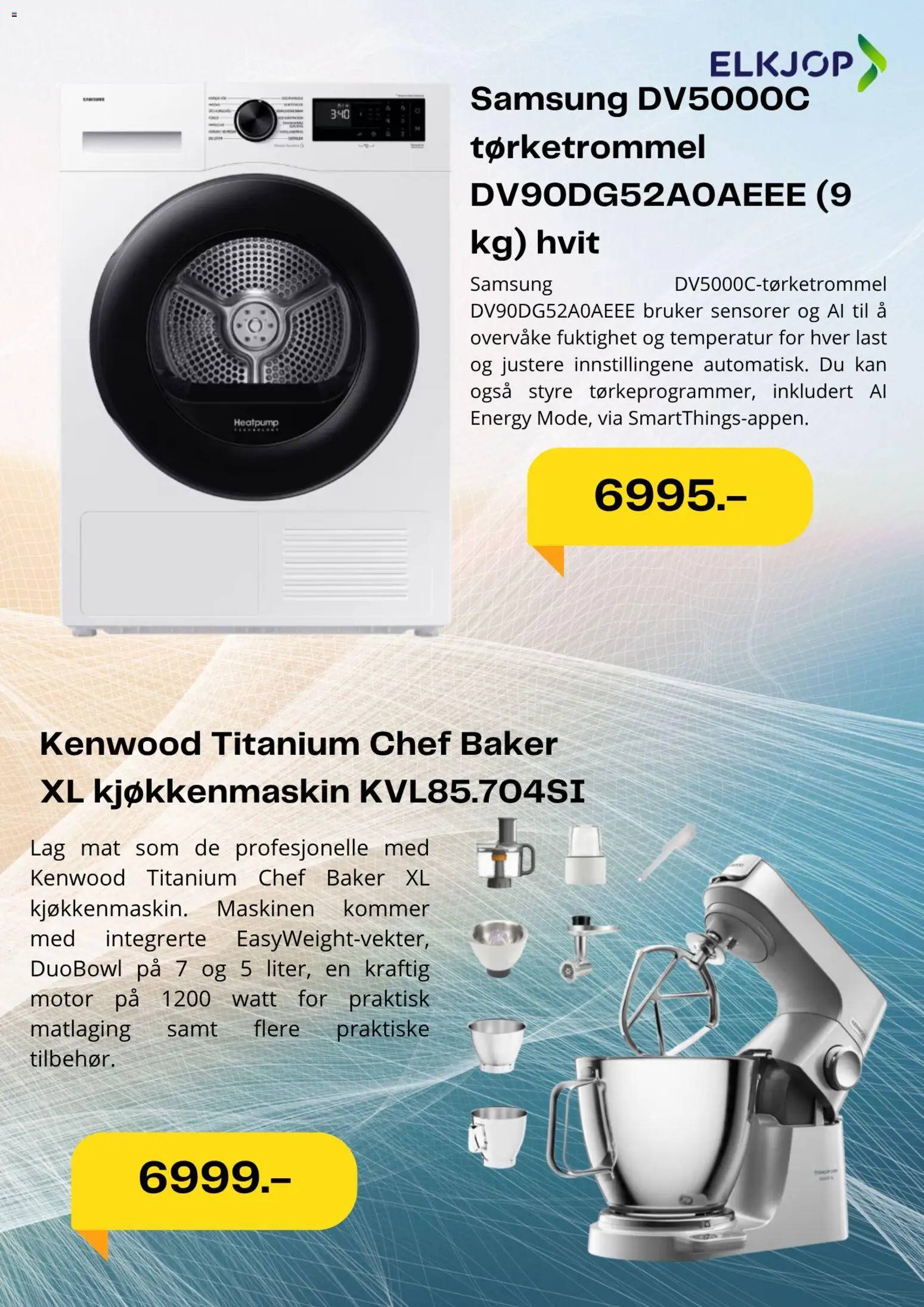 {H1} | Side: 5 | Produkter: Tørketrommel, Kjøkkenmaskin