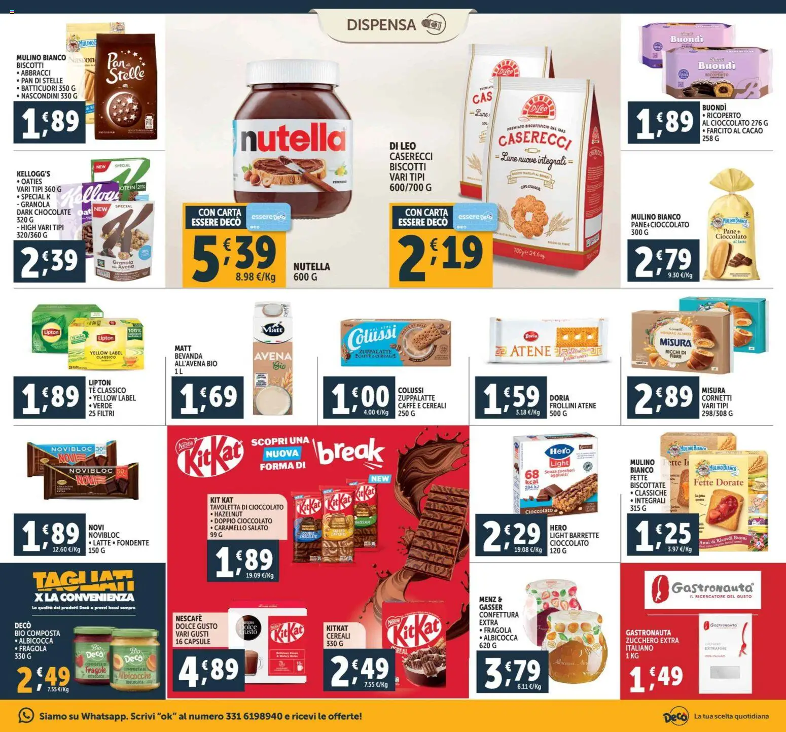 Volantino Decò del 28.10.2025 | Pagina: 11 | Prodotti: Pane, Fragole, Cereali, Frollini