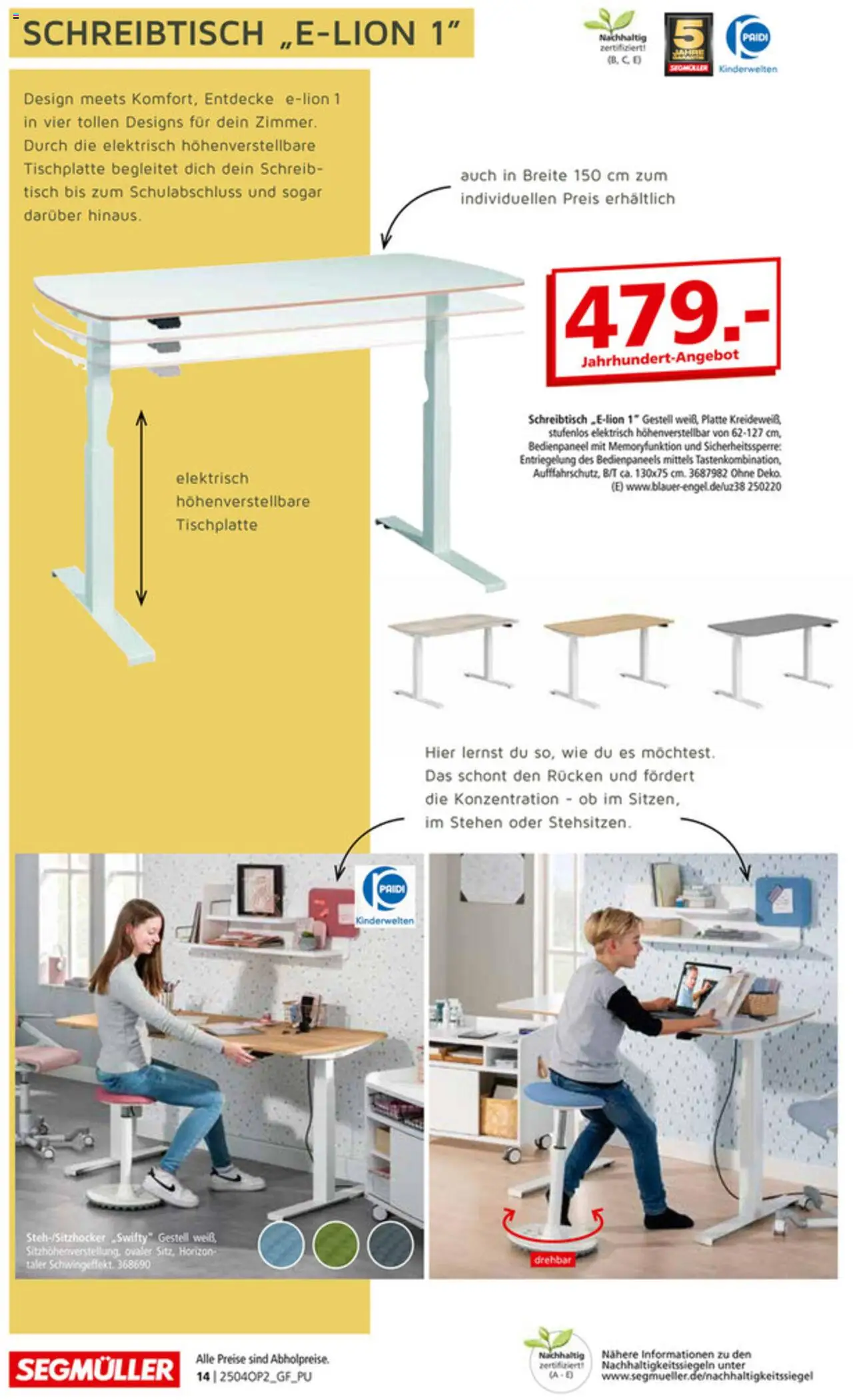 Segmüller - Büro Spezial - gültig ab dem 29.03.2025 | Seite: 14 | Produkte: Tisch