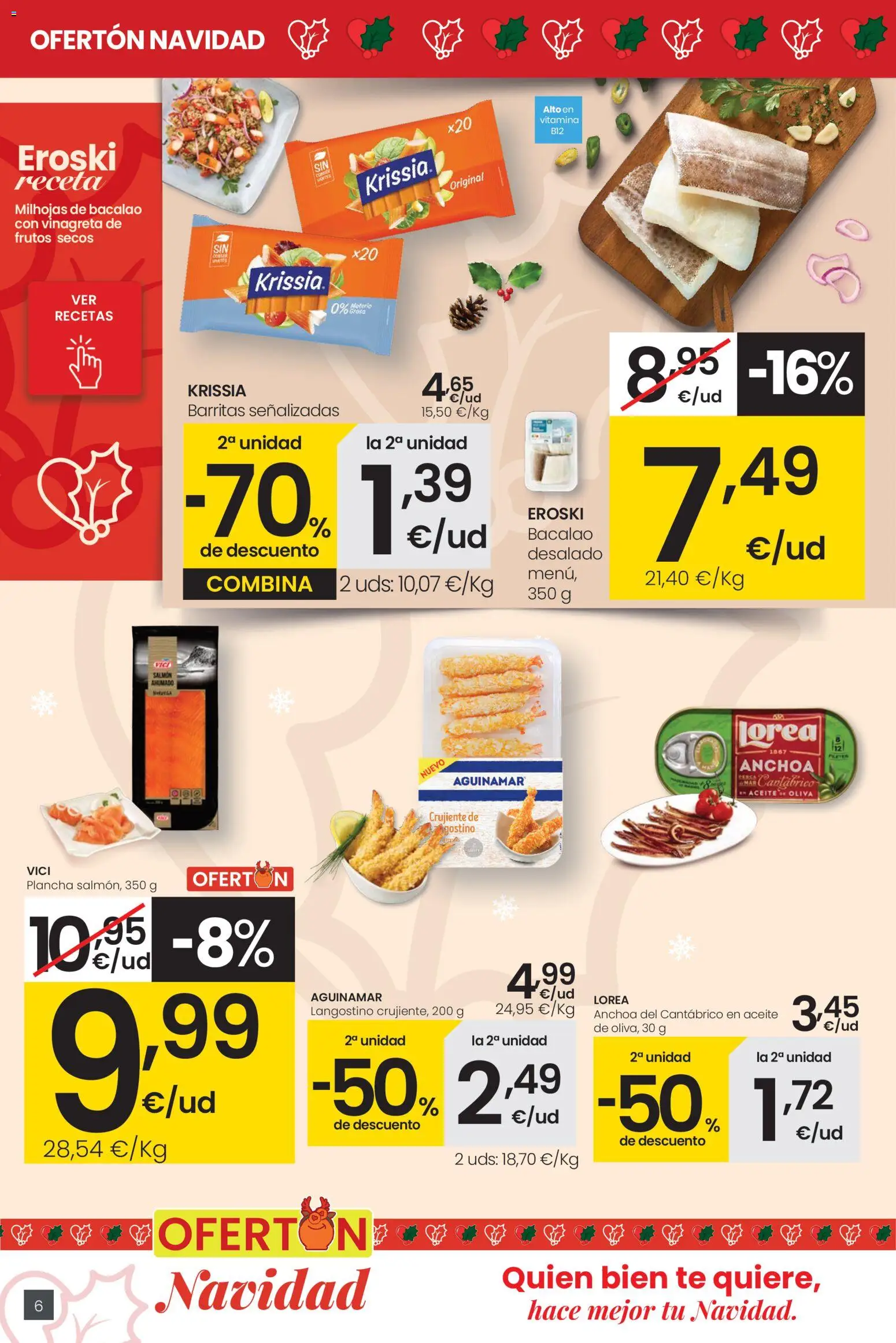 Eroski - Navidad │ válido desde el 18.12.2025 | Página: 6 | Productos: Té, Aceite de oliva, Plancha, Anchoa