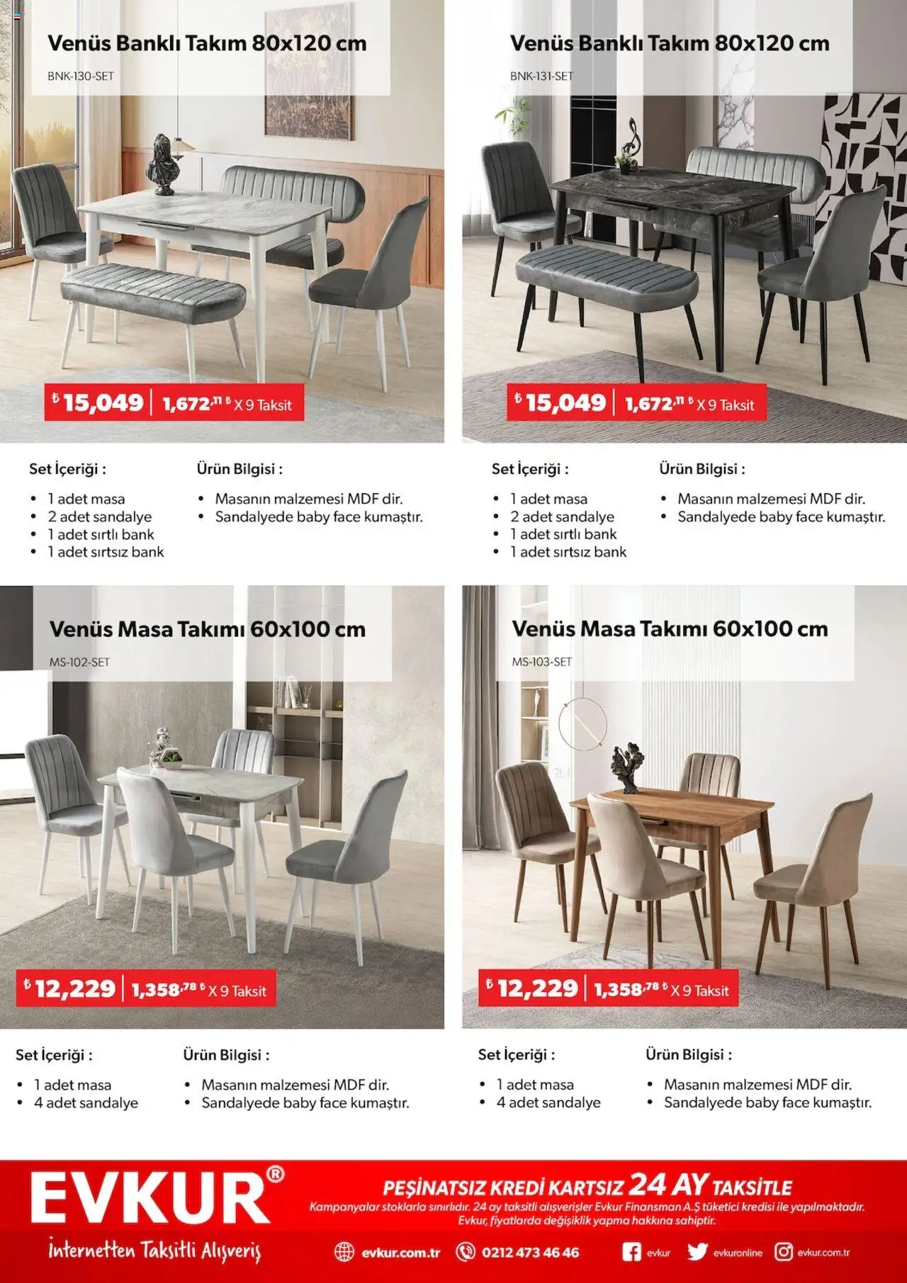 Evkur Katalog - 01.09.2025 tarihinden itibaren geçerlidir | Sayfa: 20 | Ürünler: Masa, Sandalye