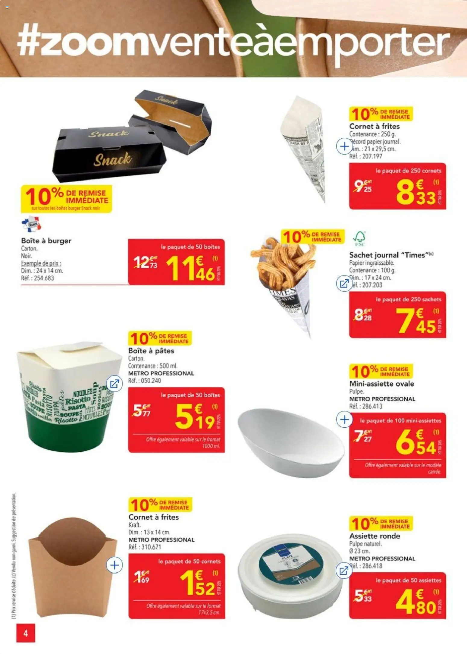 {H1} | Page: 4 | Produits: Soupe, Frites, Thé, Pâtes