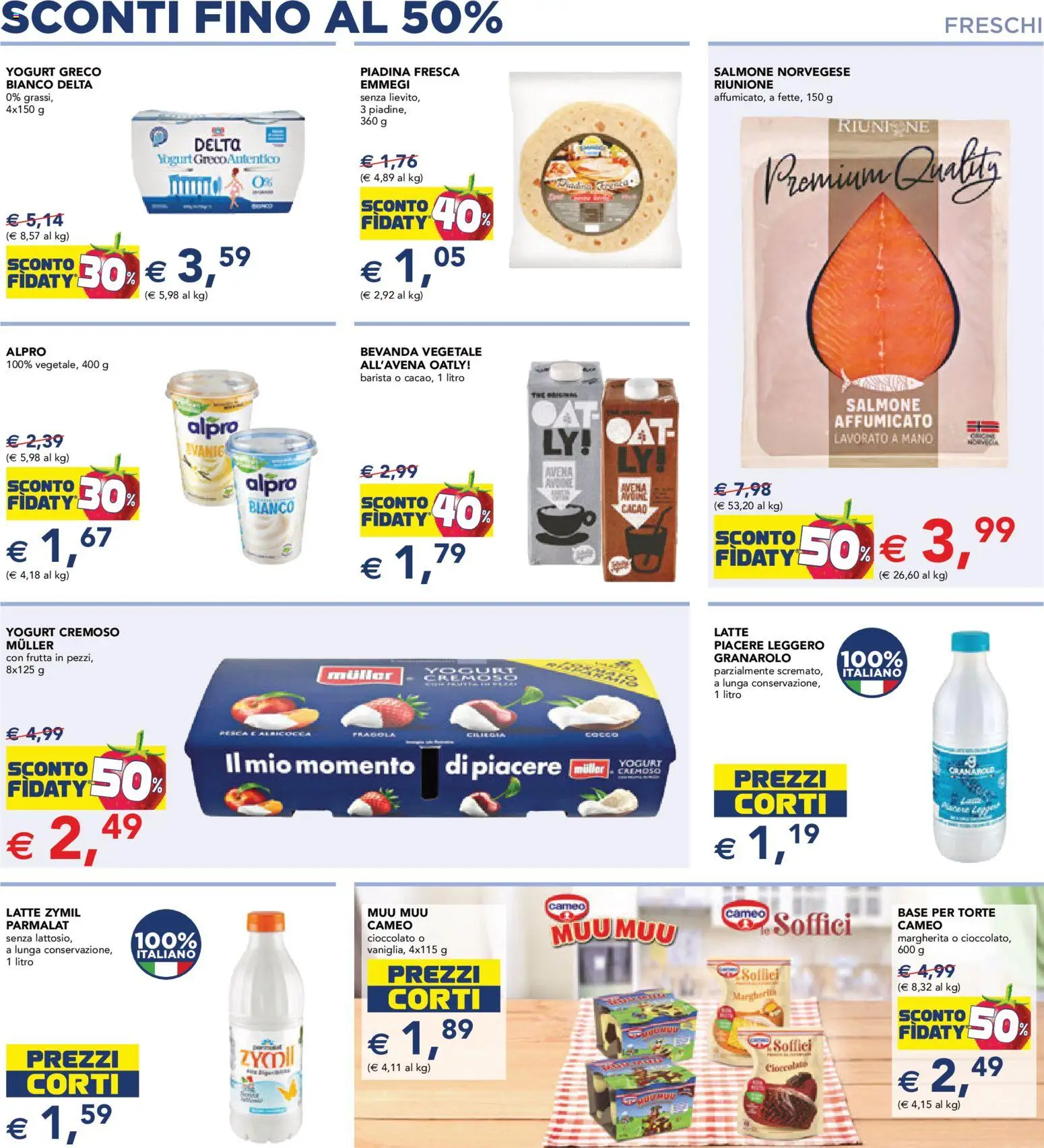 Volantino Esselunga S del 23.10.2025 | Pagina: 5 | Prodotti: Yogurt greco, Salmone, Frutta, Latte