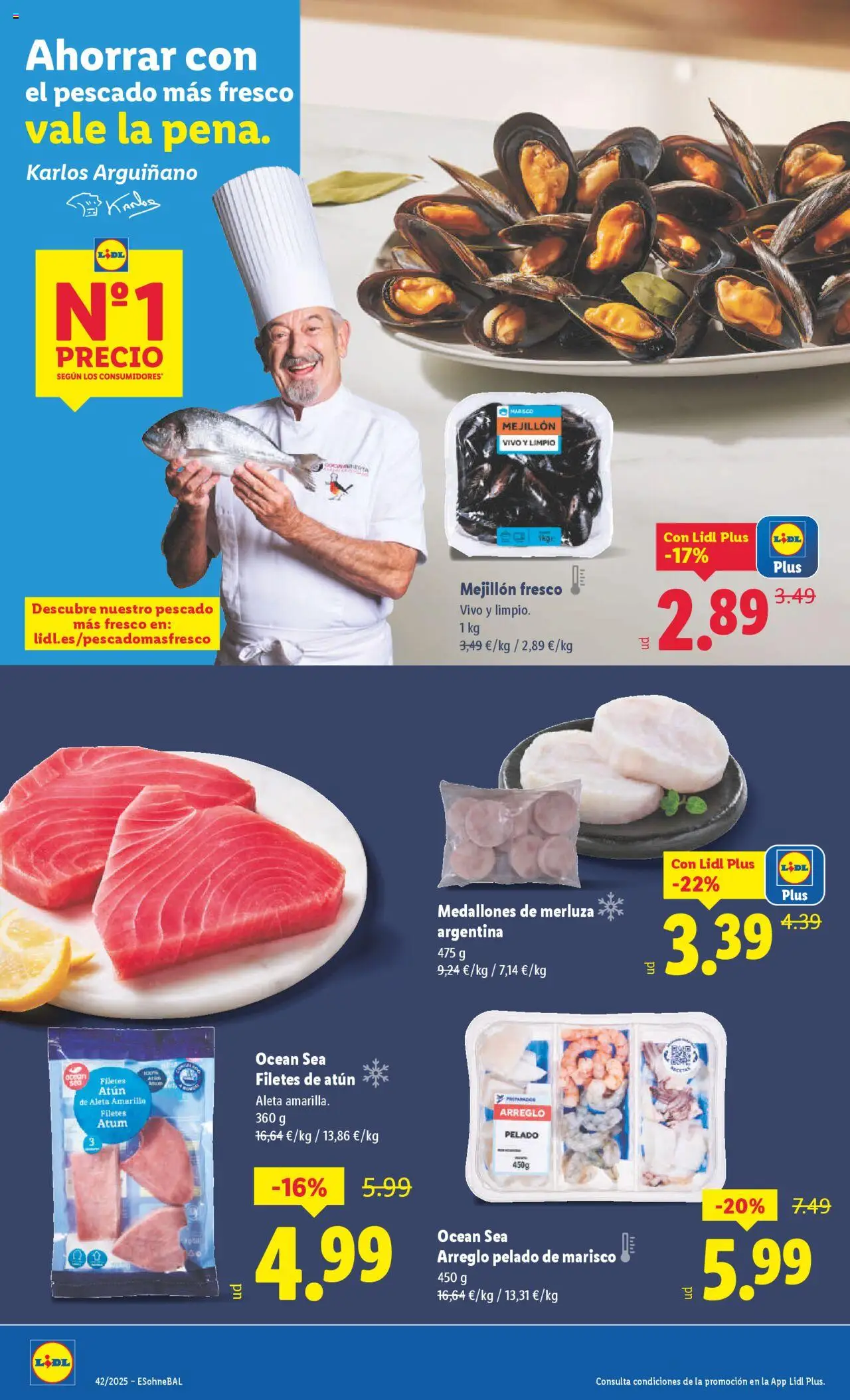 Lidl catálogo BCN │ válido desde el 13.10.2025 | Página: 10 | Productos: Medallones, Pescado