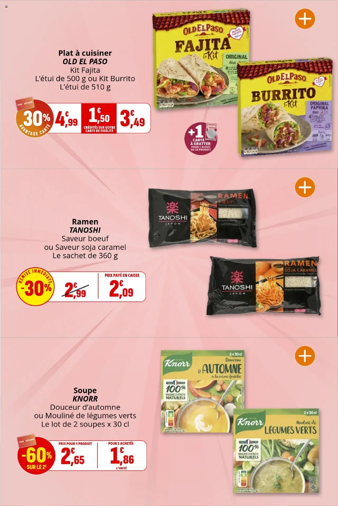 {H1} | Page: 28 | Produits: Paprika, Nouilles, Crème fraiche, Crème