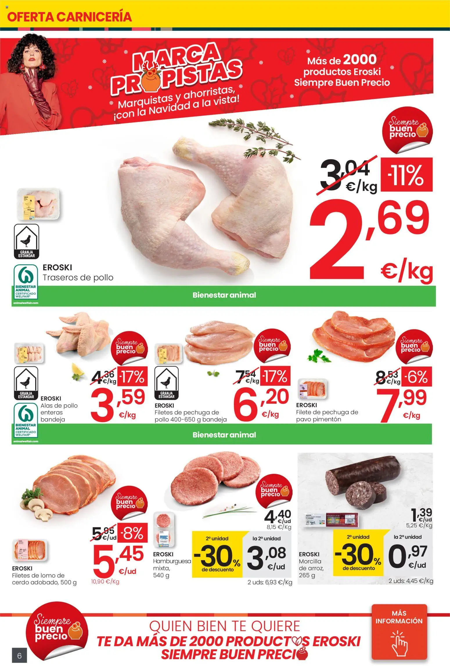 Eroski folleto │ válido desde el 13.11.2025 | Página: 6 | Productos: Cerdo, Filete, Σοκολατούχο γάλα, Bandeja