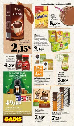 Vista previa Gadis - folleto válido desde el 04.12.2025 | Página: 22 | Productos: Café molido, Cereales, Μηχανή καφέ, Φρυγανιές σικάλεως
